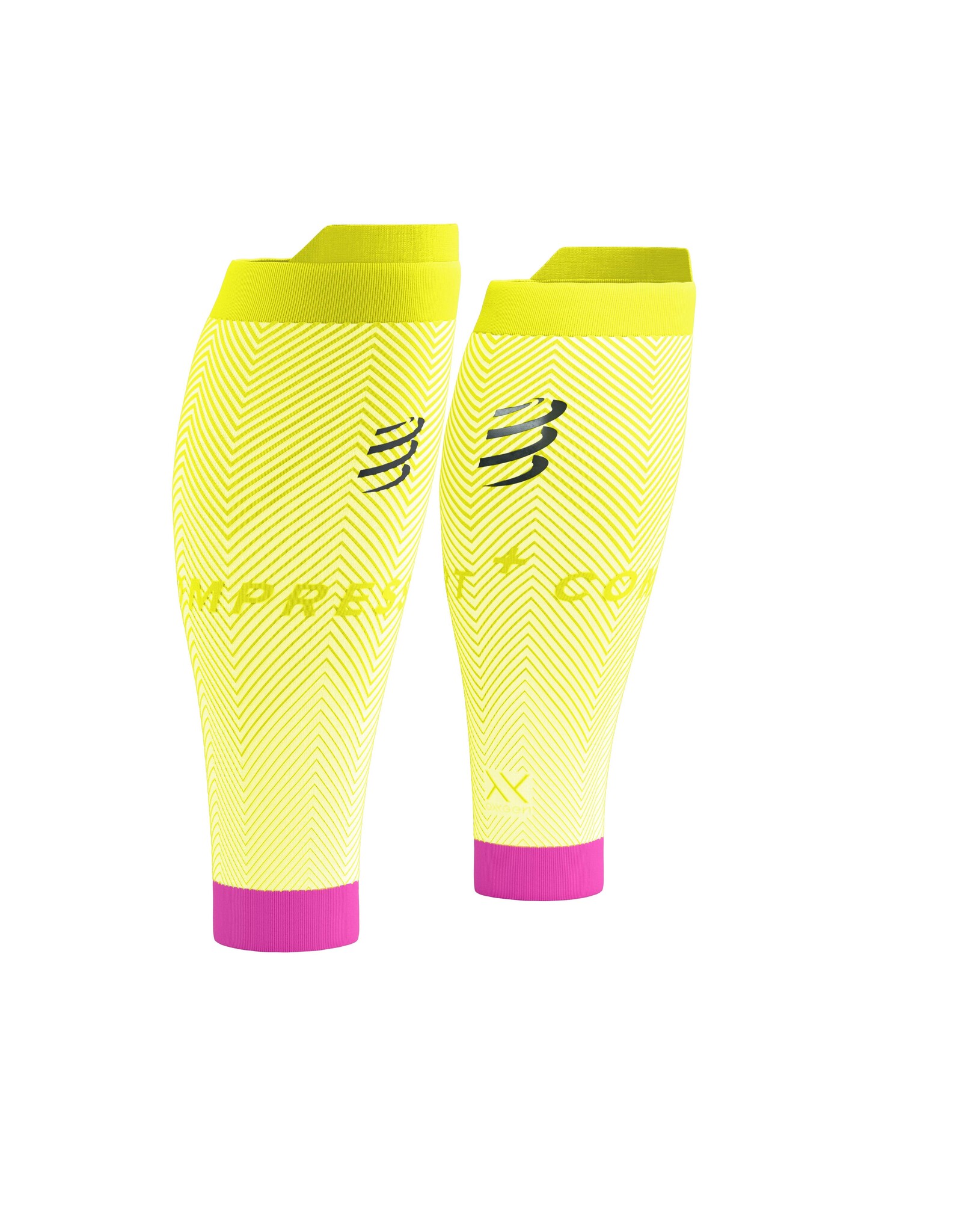 Compressport R2 Oxygen - White/Safety Yellow/Neon Pink