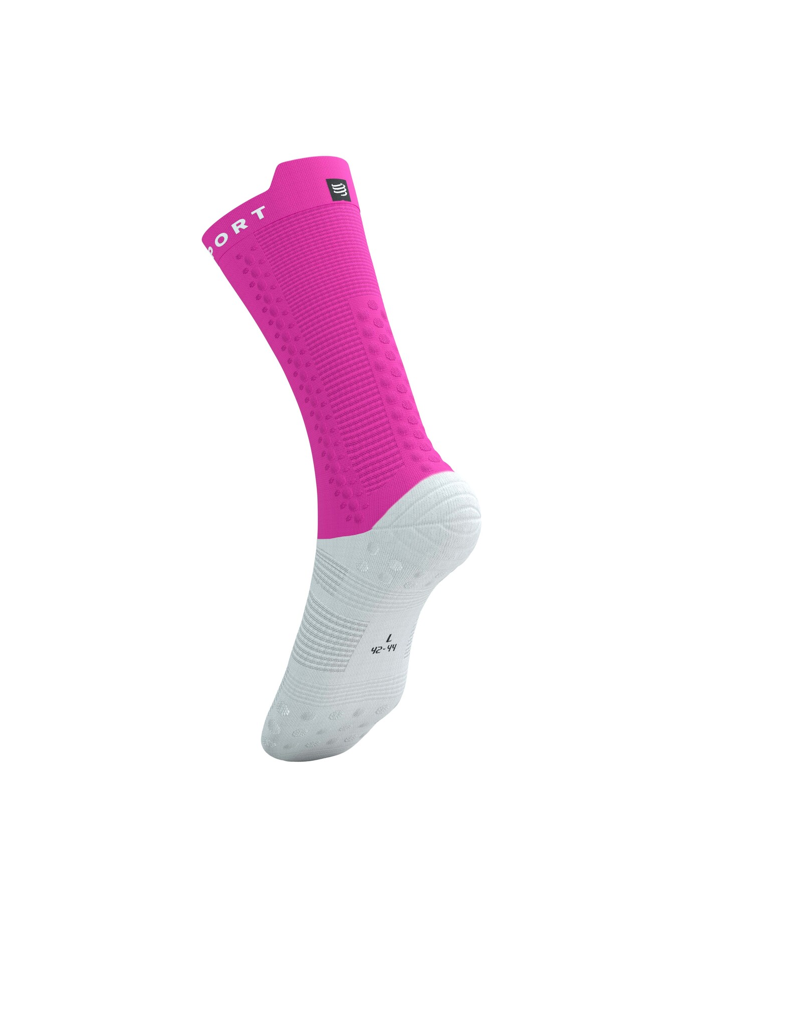 Compressport Pro Racing Socks v4.0 Bike - White/Neon Pink/Black