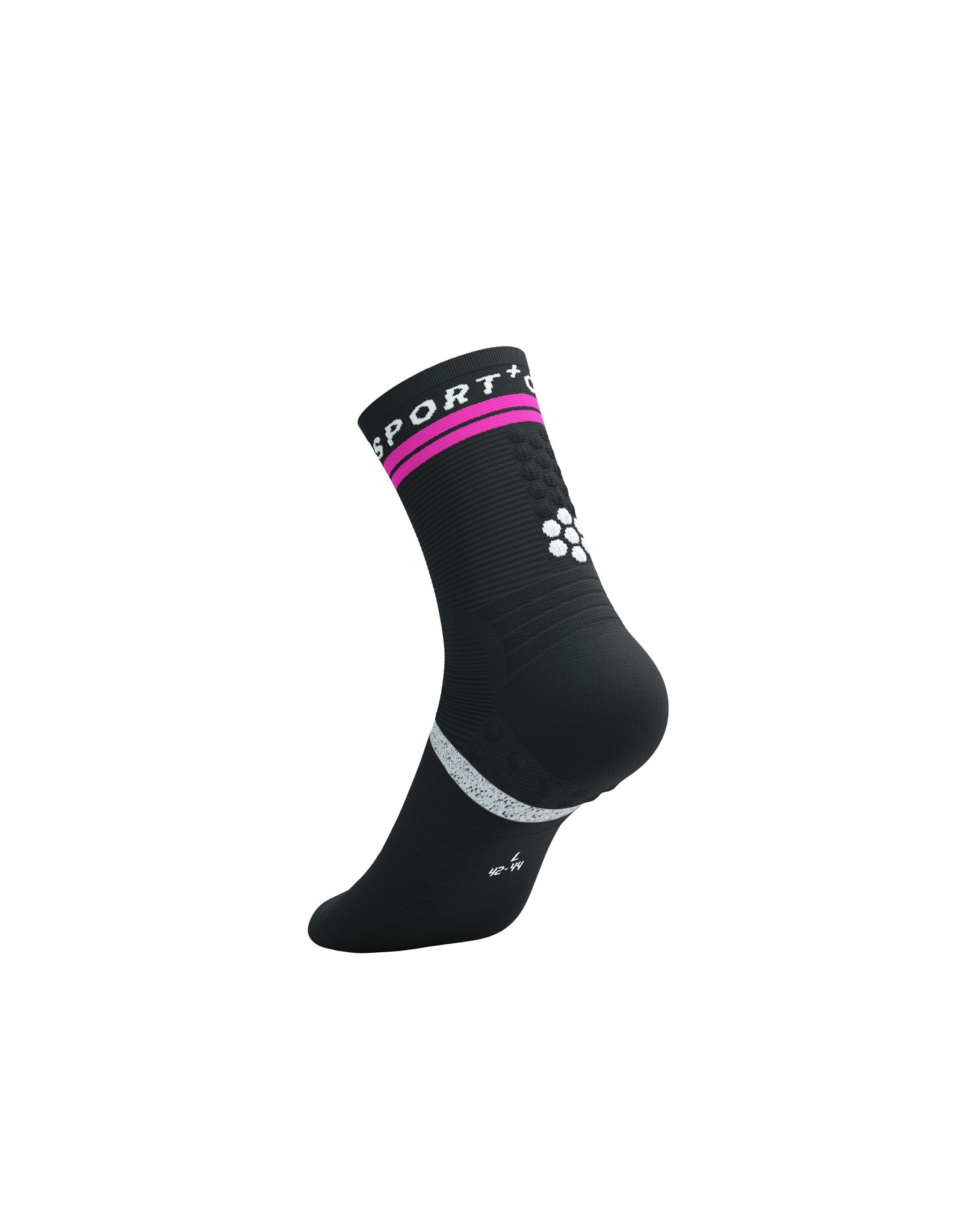 Compressport Pro Marathon Socks V2.0 - Black/Safety Yellow/Neon Pink