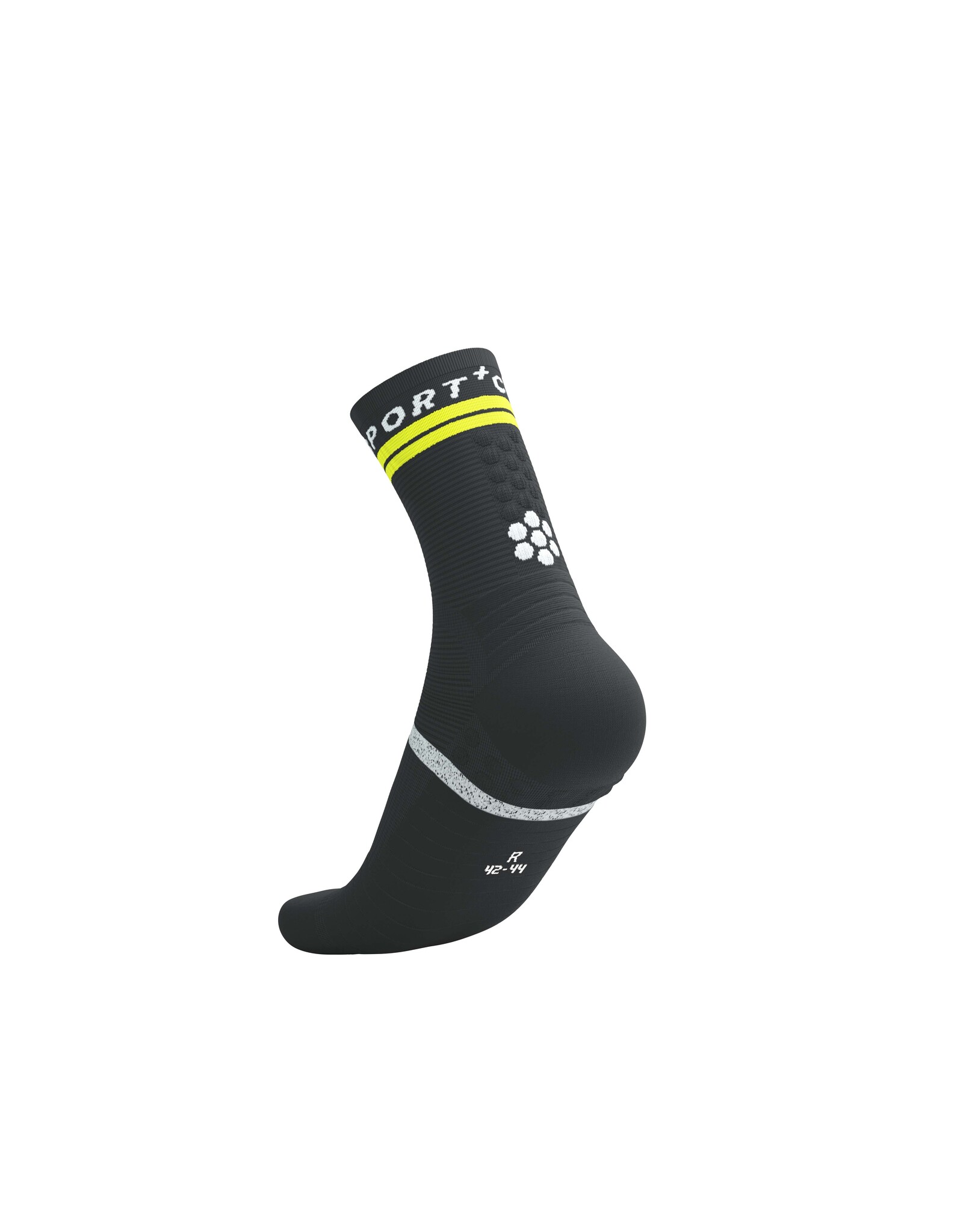 Compressport Pro Marathon Socks V2.0 - Black/Safety Yellow/Neon Pink