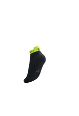 Compressport Pro Racing Socks v4.0 Ultralight Run Low - Black/Safety Yellow/Neon Pink