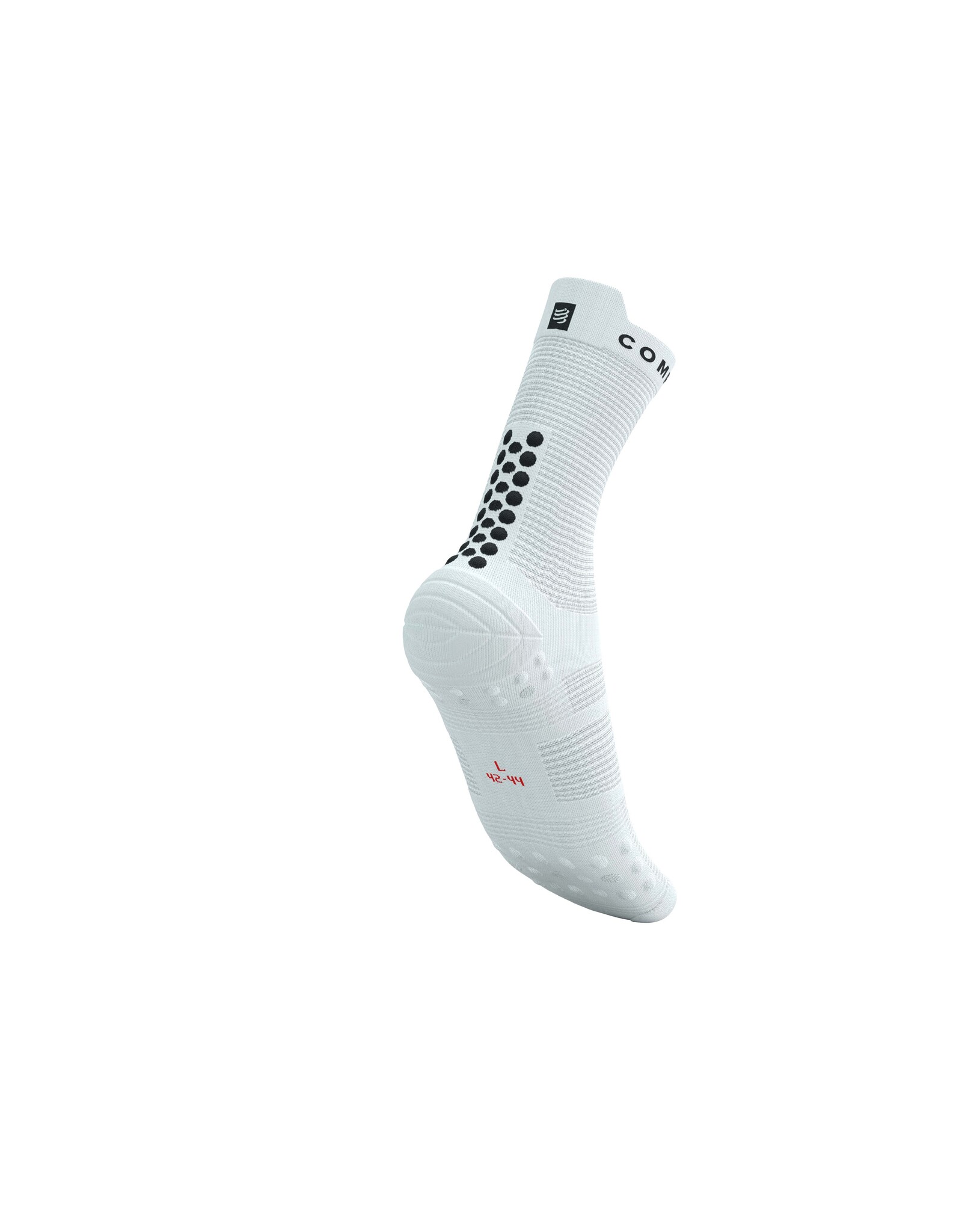 Compressport Pro Racing Socks v4.0 Run High - White/Black/Core Red