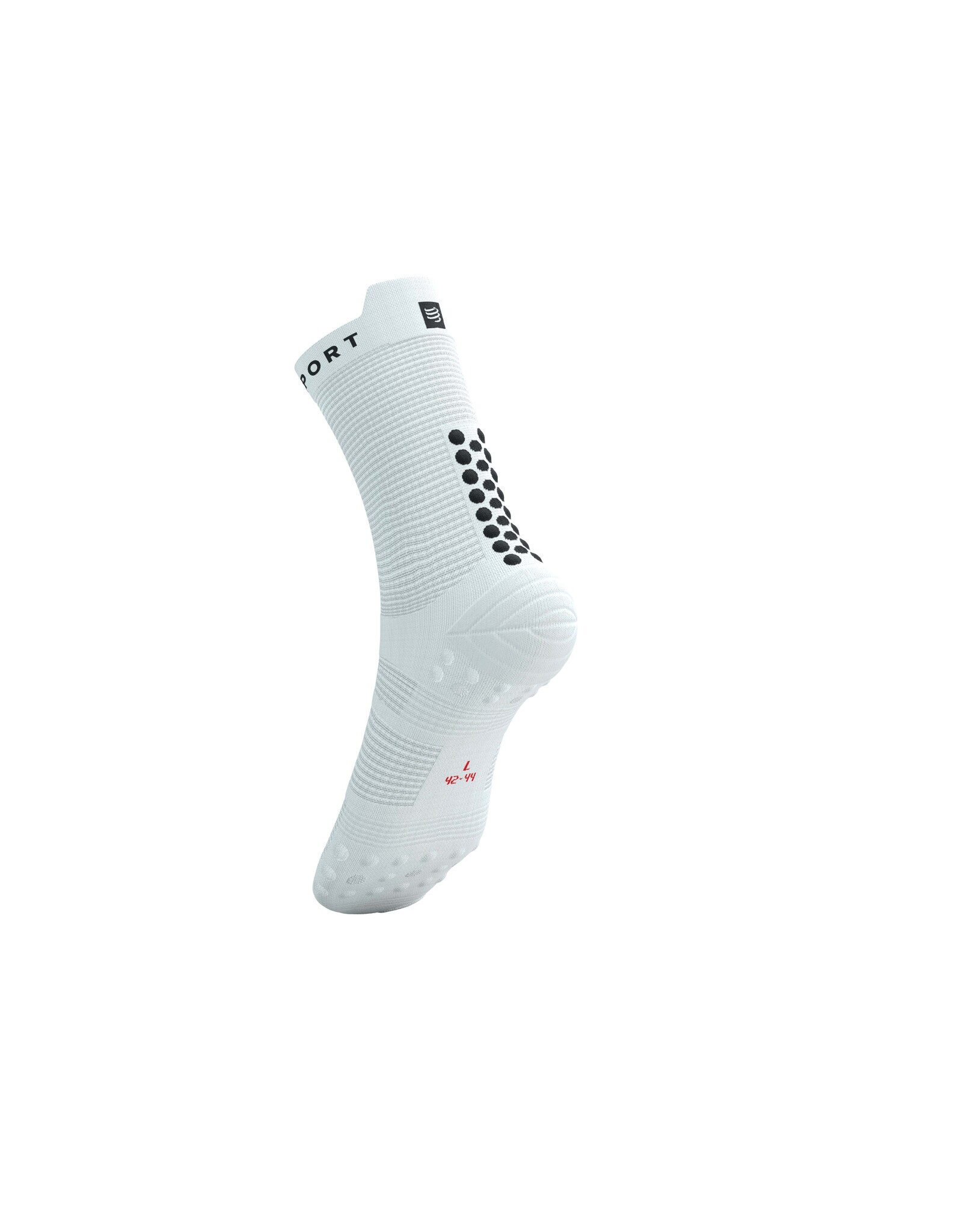 Compressport Pro Racing Socks v4.0 Run High - White/Black/Core Red