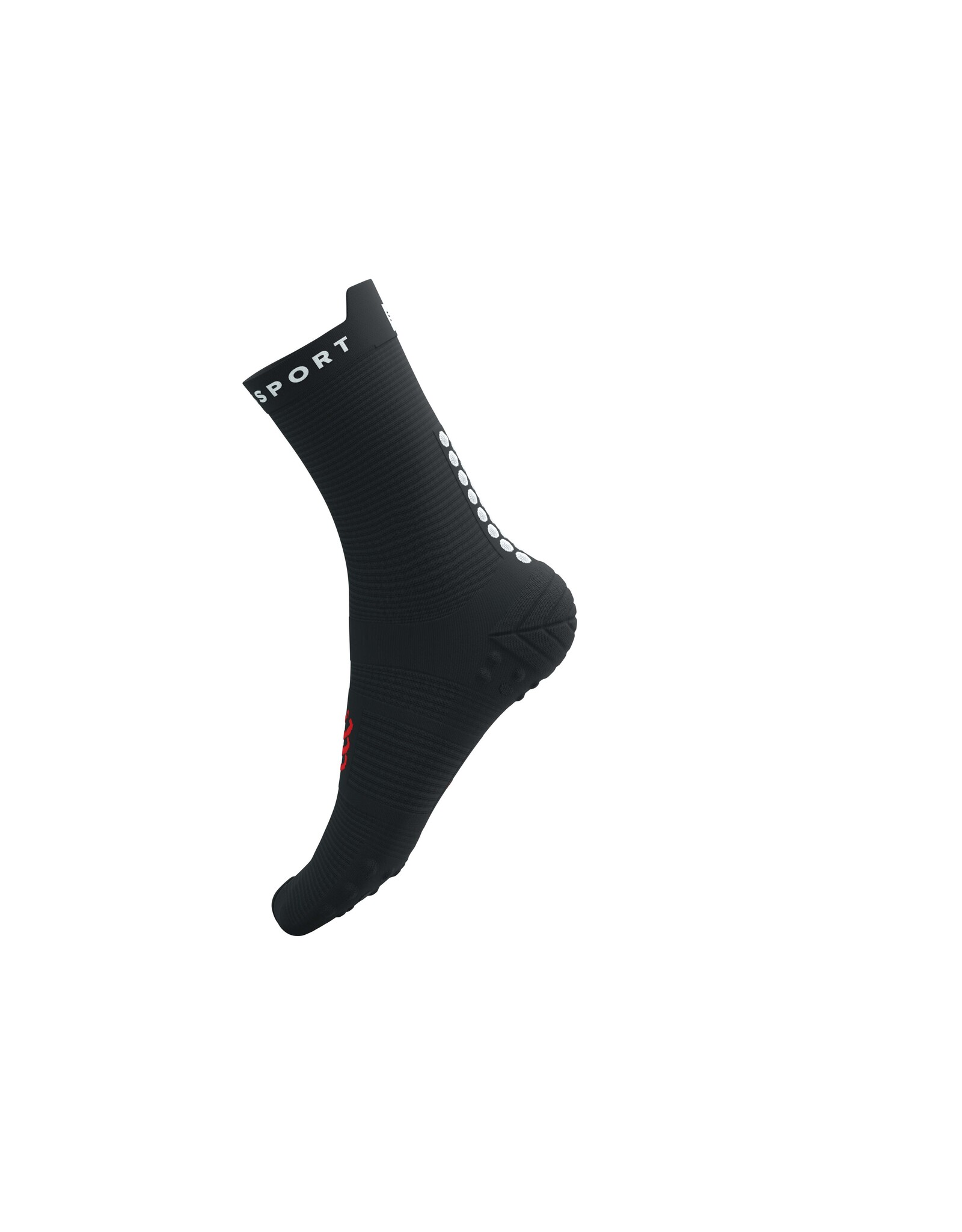Compressport Pro Racing Socks v4.0 Run High - Black/White/Core Red