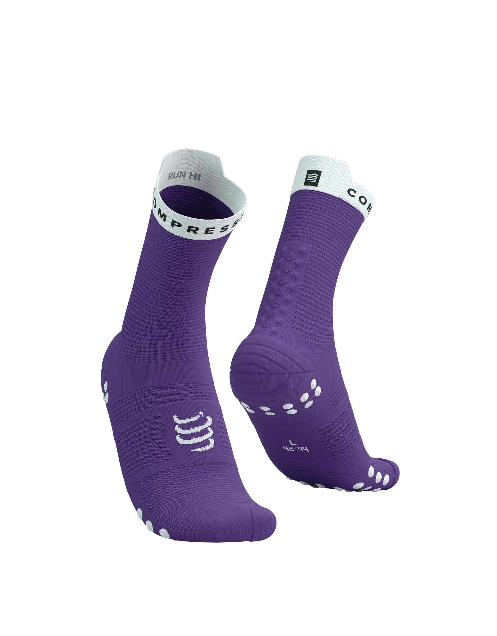 Compressport Pro Racing Socks v4.0 Run High - Royal Lilac/White