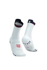 Compressport Pro Racing Socks v4.0 Run High - White/Dress Blues/Core Red