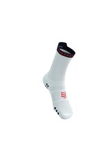 Compressport Pro Racing Socks v4.0 Run High - White/Dress Blues/Core Red