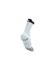 Compressport Pro Racing Socks v4.0 Run High - White/Dress Blues/Core Red