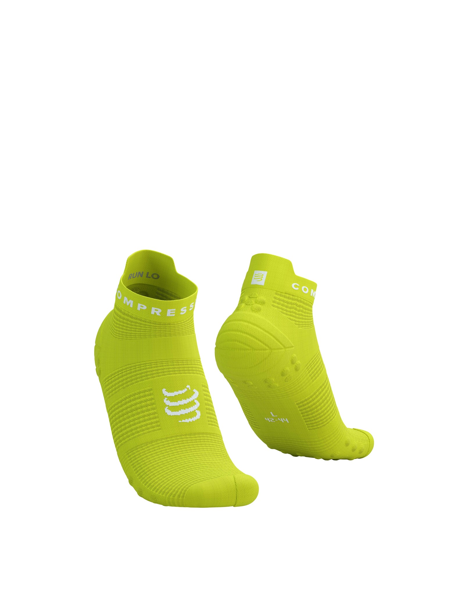 Compressport Pro Racing Socks v4.0 Run Low - Green Sheen/White