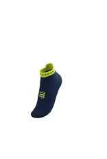 Compressport Pro Racing Socks v4.0 Run Low - Dress Blues/Green Sheen