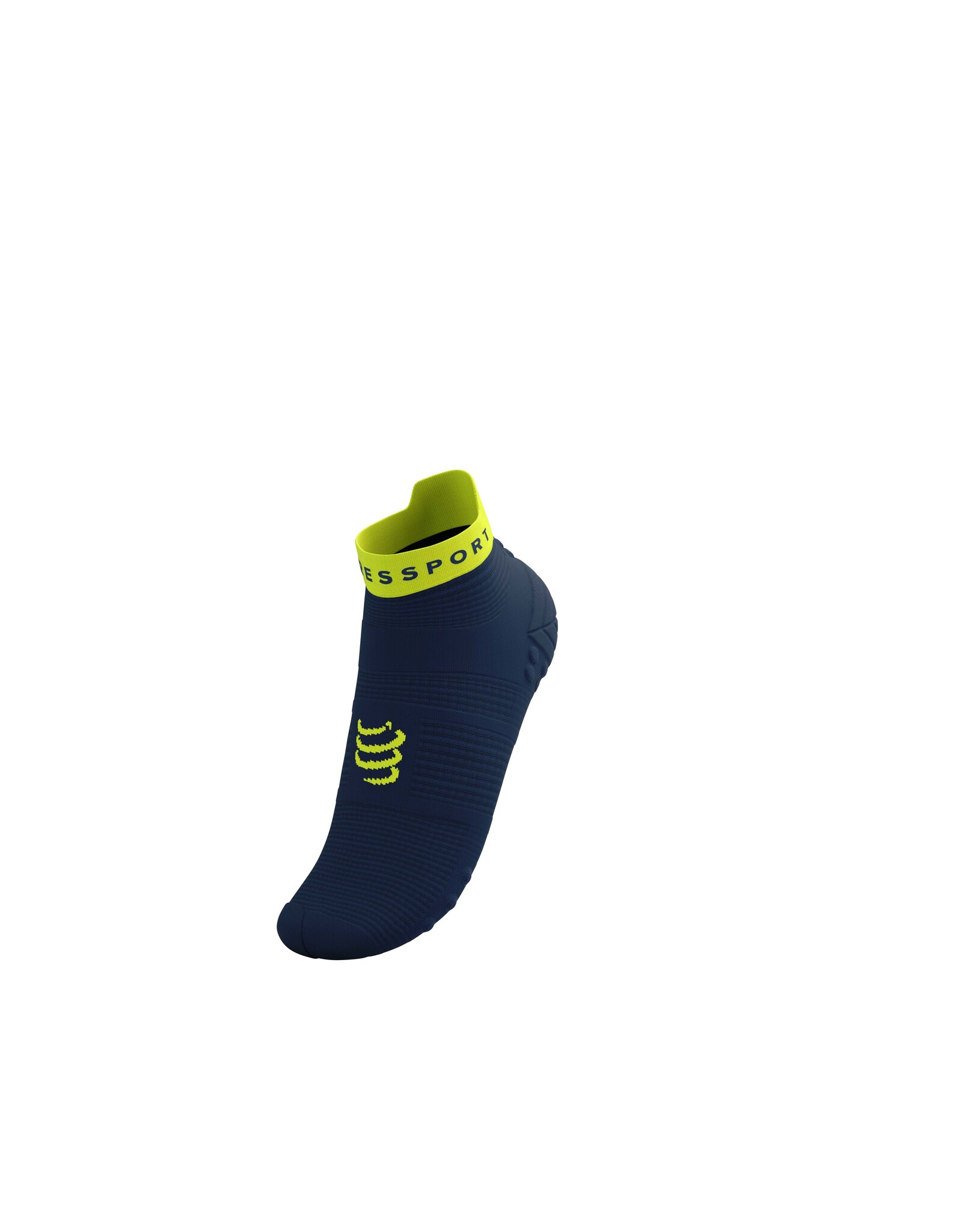 Compressport Pro Racing Socks v4.0 Run Low - Dress Blues/Green Sheen