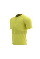 Compressport Trail Half-Zip Fitted SS Top - Green Sheen/Safety Yellow