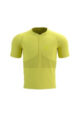 Compressport Trail Half-Zip Fitted SS Top - Green Sheen/Safety Yellow