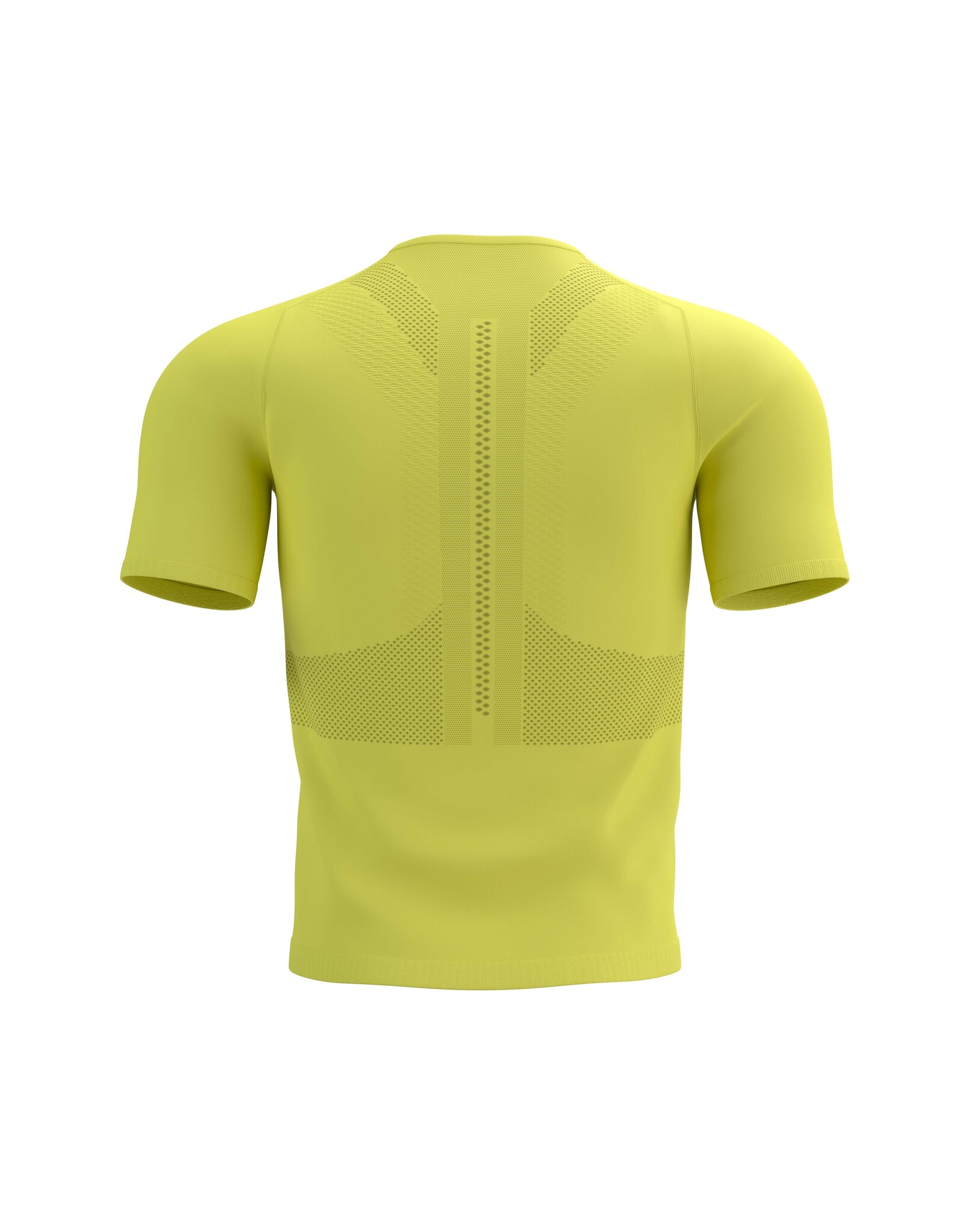 Compressport Trail Half-Zip Fitted SS Top - Green Sheen/Safety Yellow