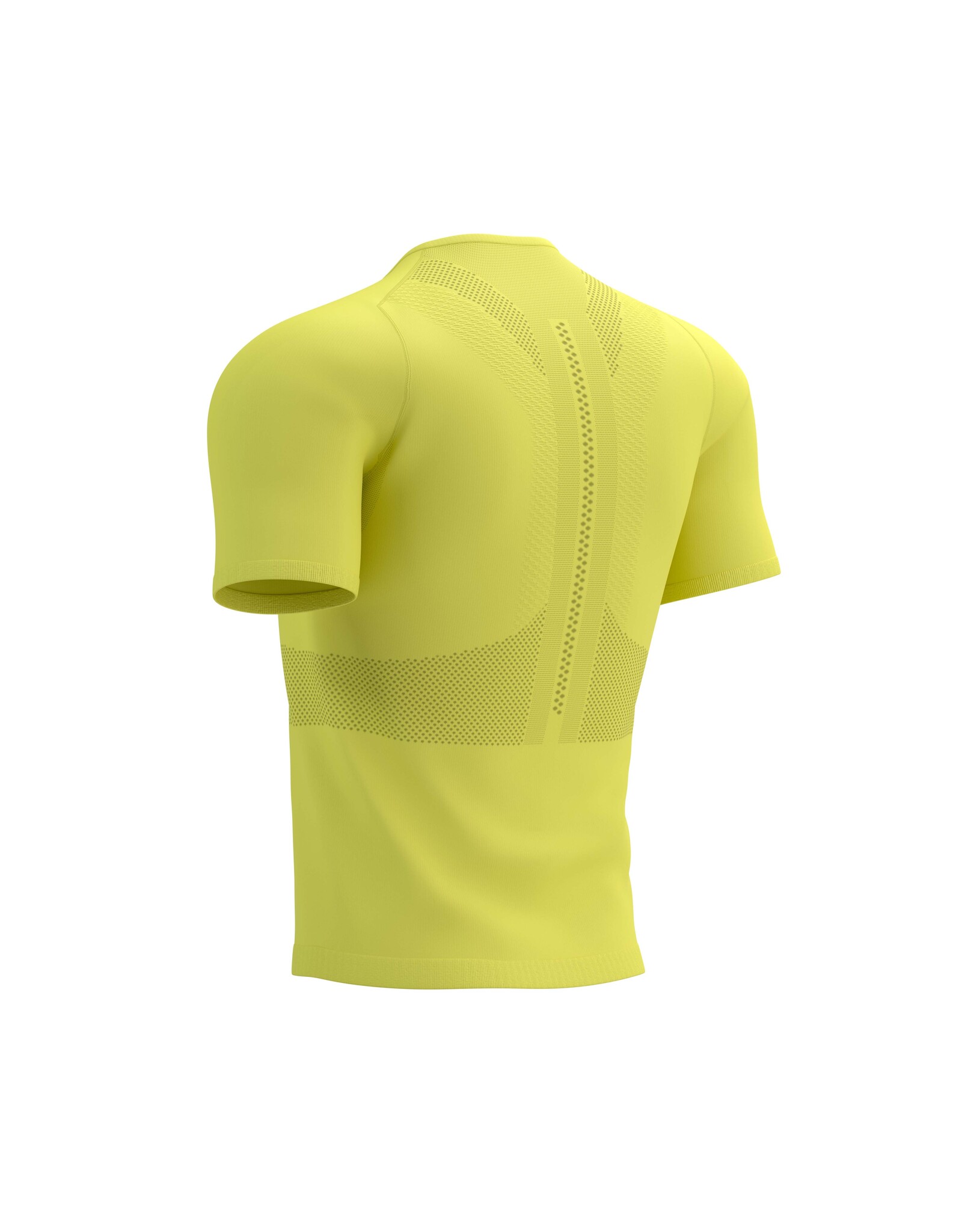 Compressport Trail Half-Zip Fitted SS Top - Green Sheen/Safety Yellow