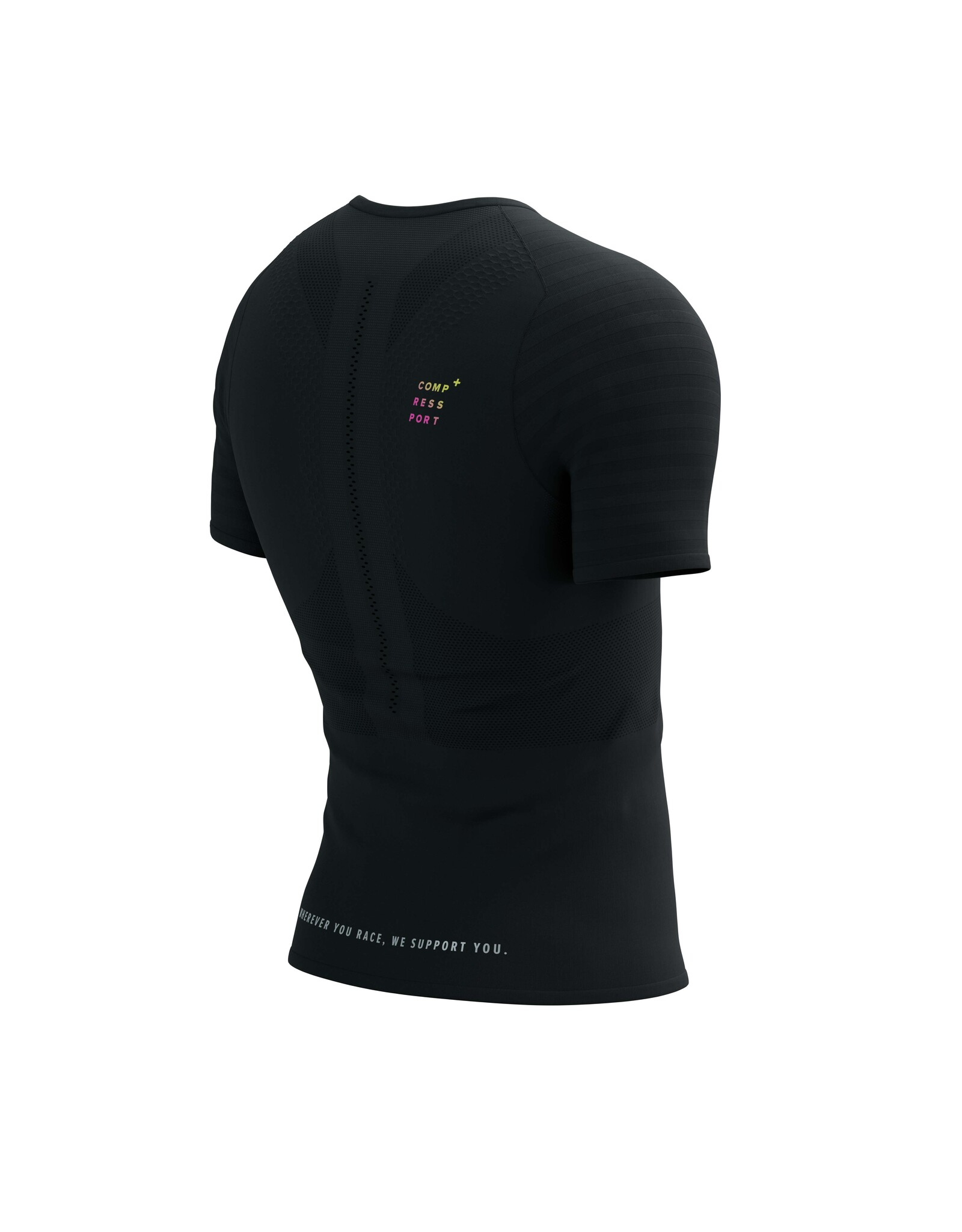 Compressport Racing SS Tshirt M - Black/Safety Yellow