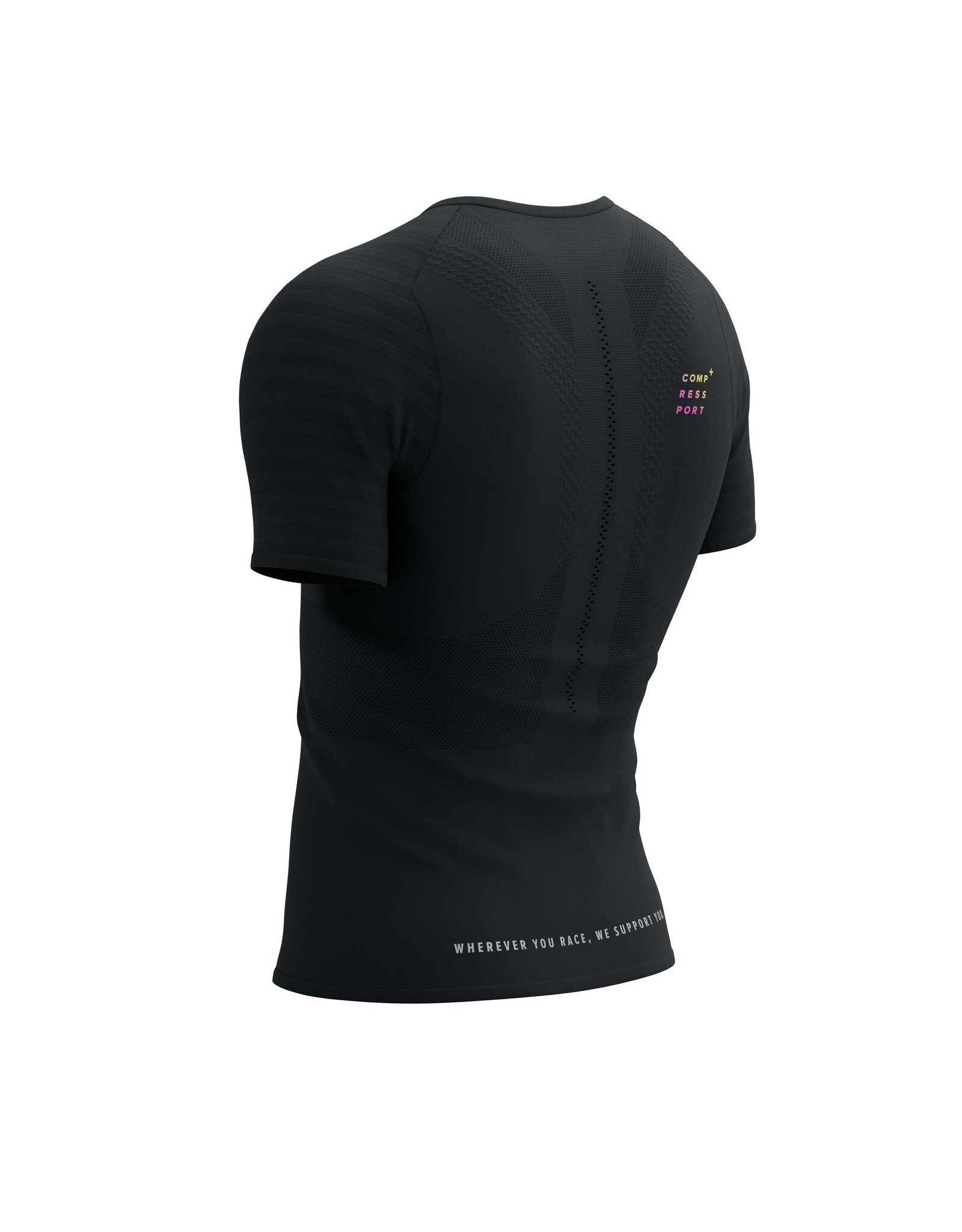 Compressport Racing SS Tshirt M - Black/Safety Yellow