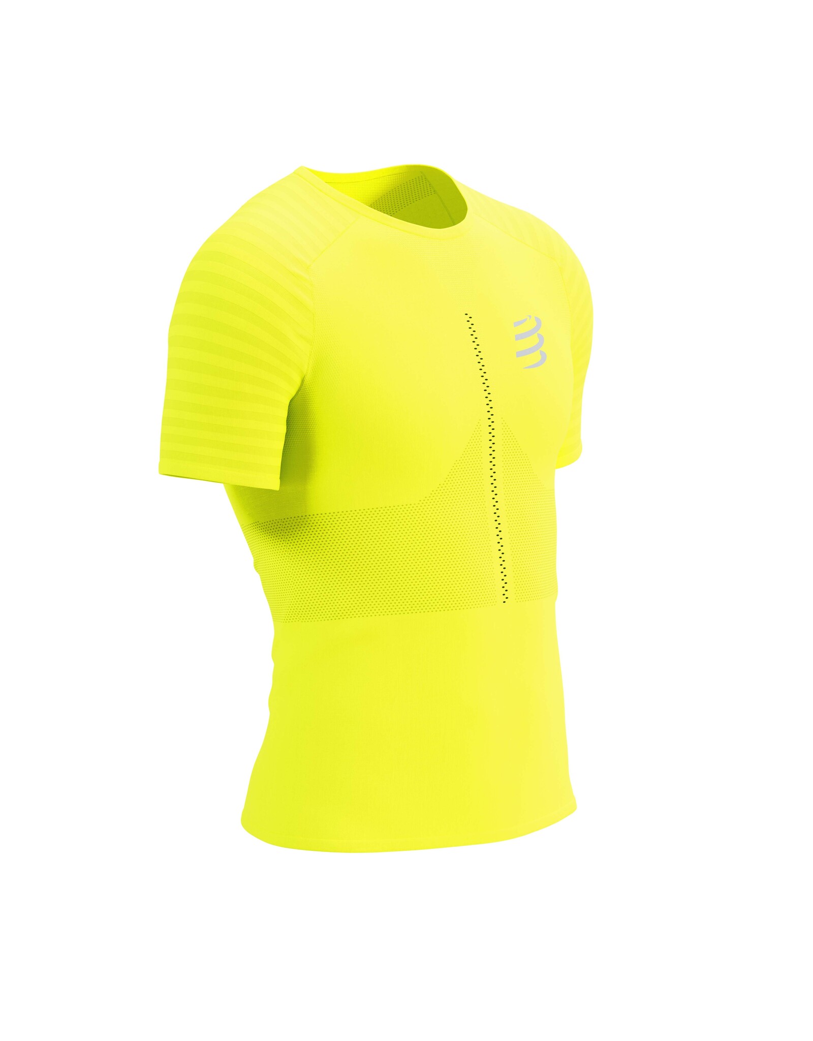 Compressport Racing SS Tshirt M - Safety Yellow/Silver Reflective