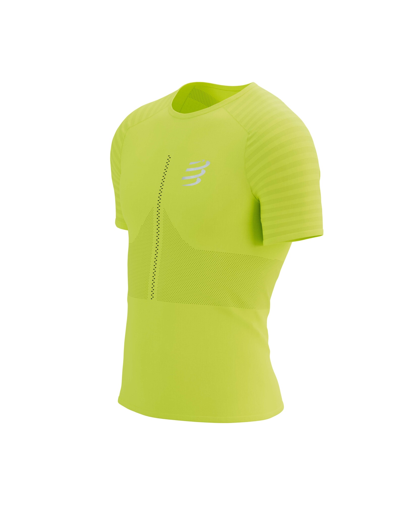 Compressport Racing SS Tshirt M - Safety Yellow/Silver Reflective