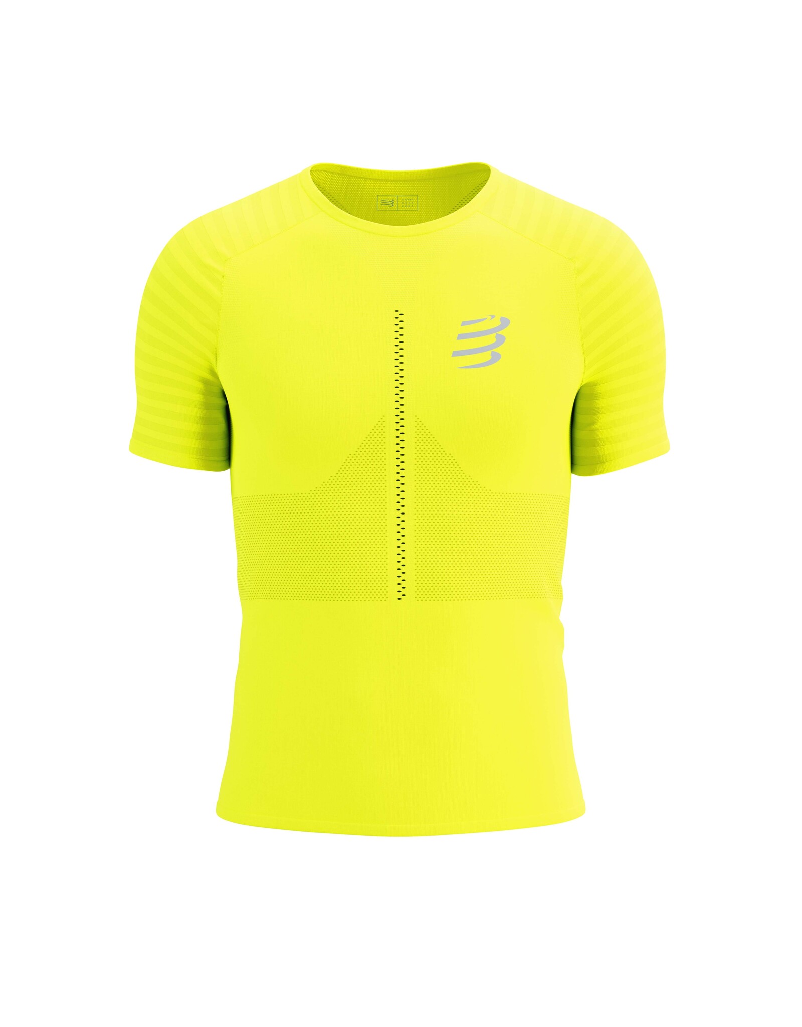 Compressport Racing SS Tshirt M - Safety Yellow/Silver Reflective