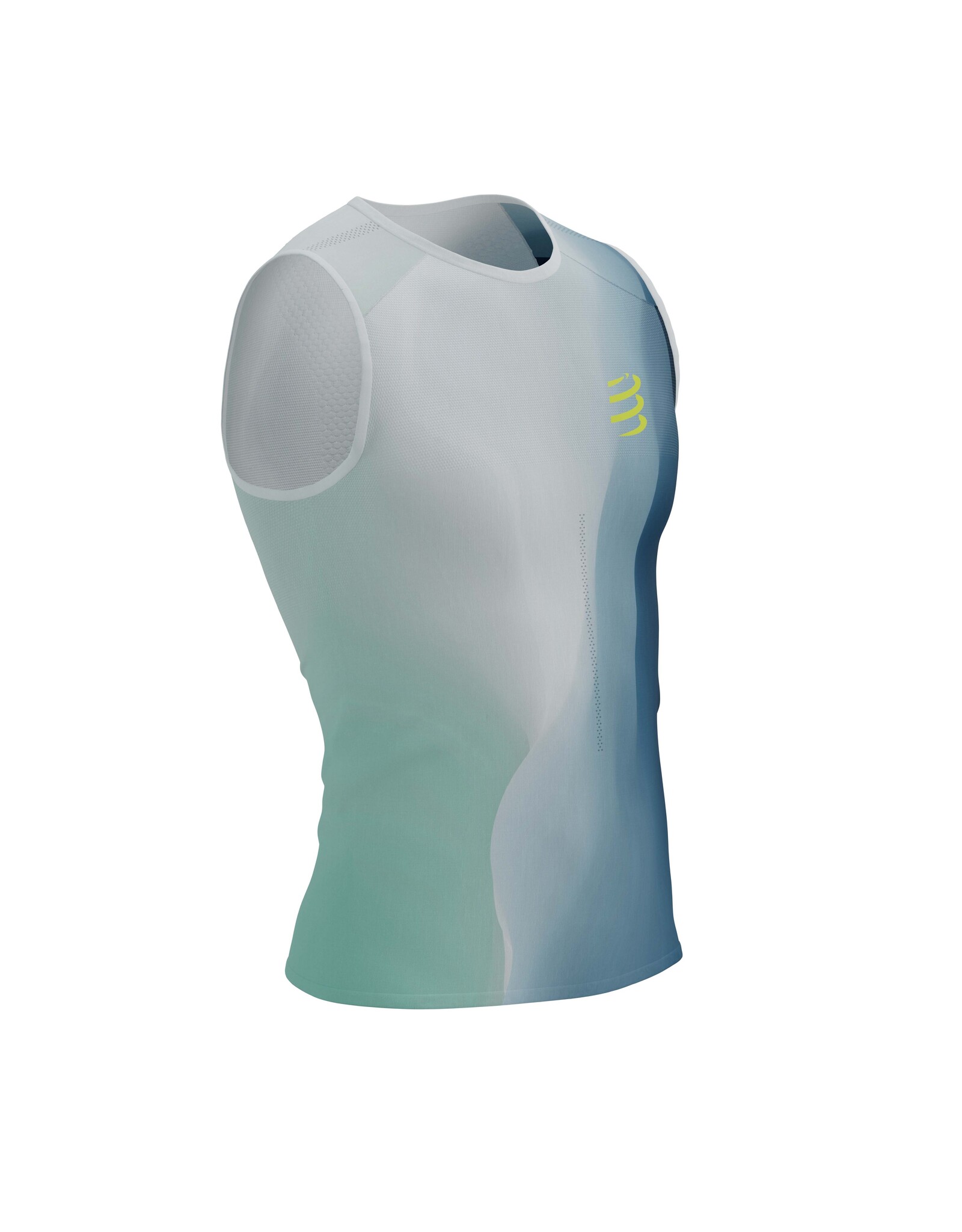 Compressport Performance Tank M - Eggshell Blue/Niagara/Dress Blues