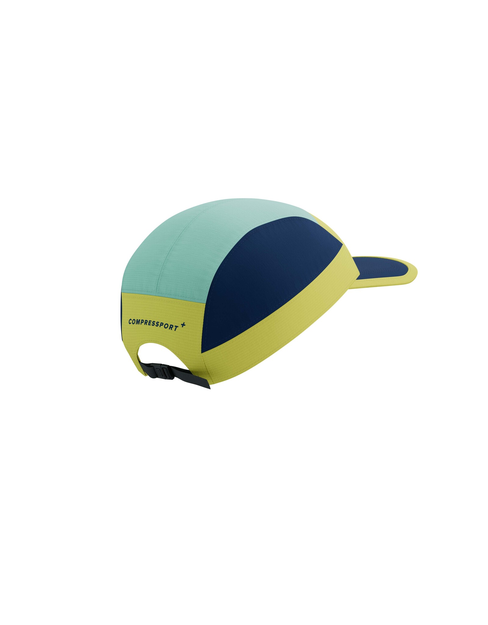 Compressport 5 Panel Light Cap - Eggshell Blue/Green Sheen/Dress Blues