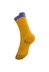 Compressport Pro Racing Socks v4.0 Run High - Saffron/Dazz Blue