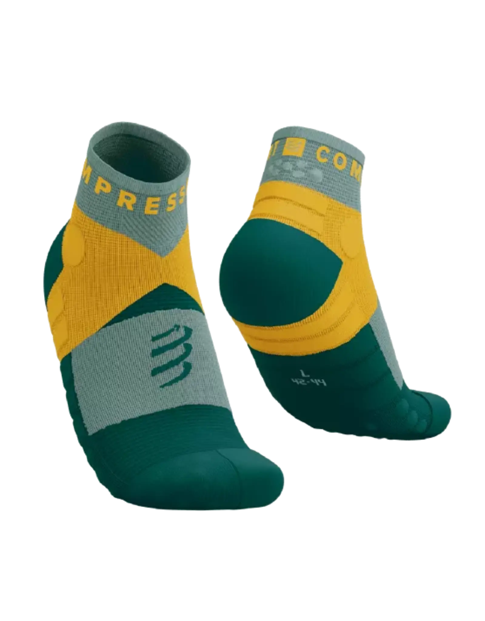 Compressport Ultra Trail Low Socks - Slate Grey/Saffron