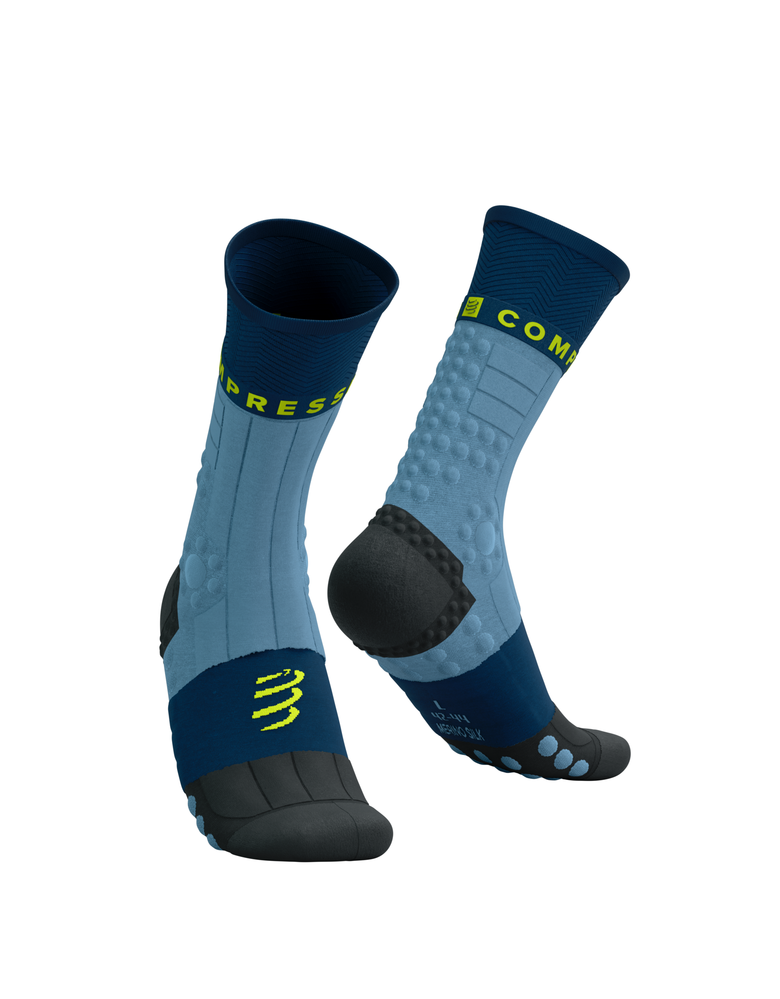 Compressport Pro Racing Socks Winter Trail - Denim/Poseidon