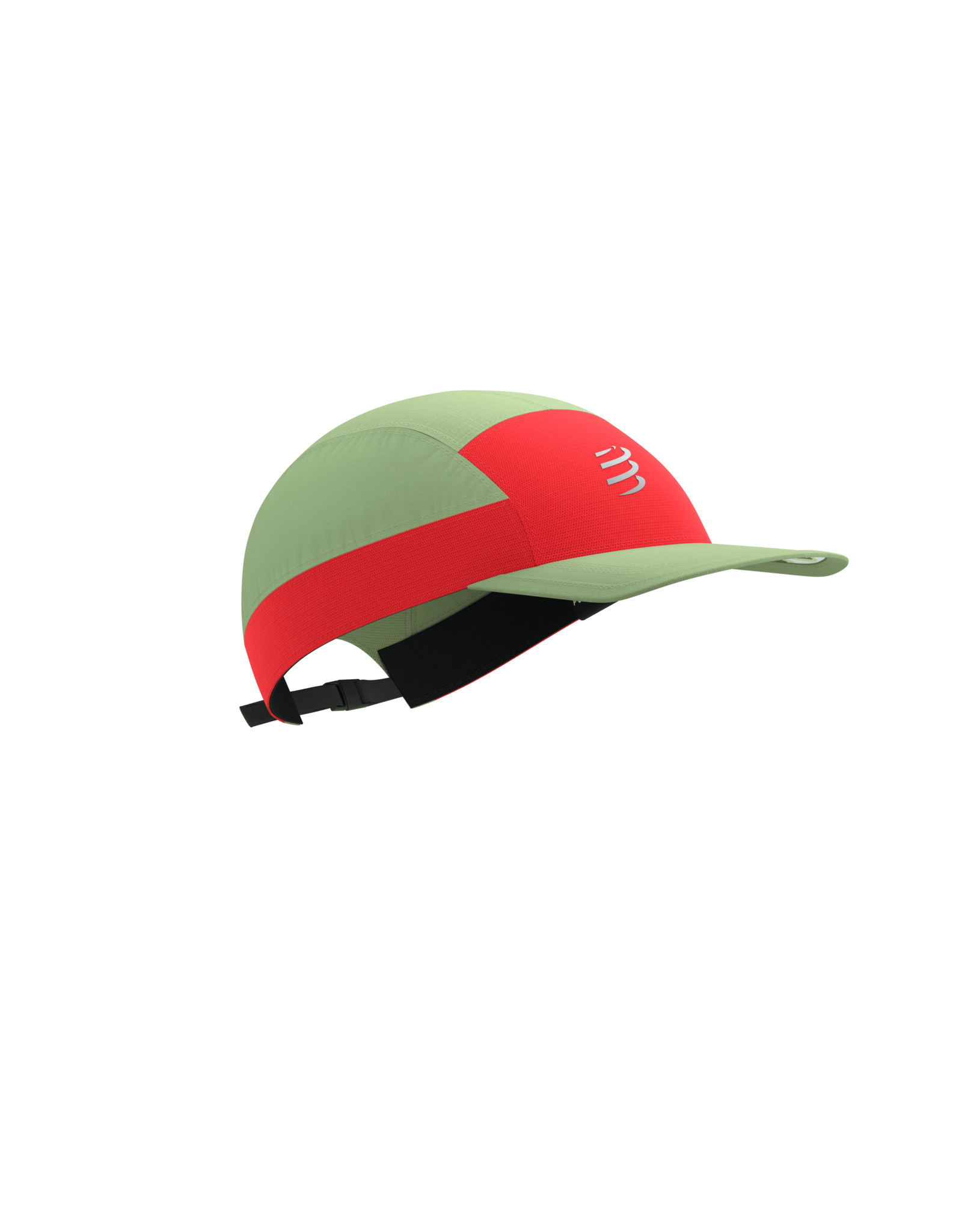 Compressport 5 Panel Light Cap - Nile/Fluo Red