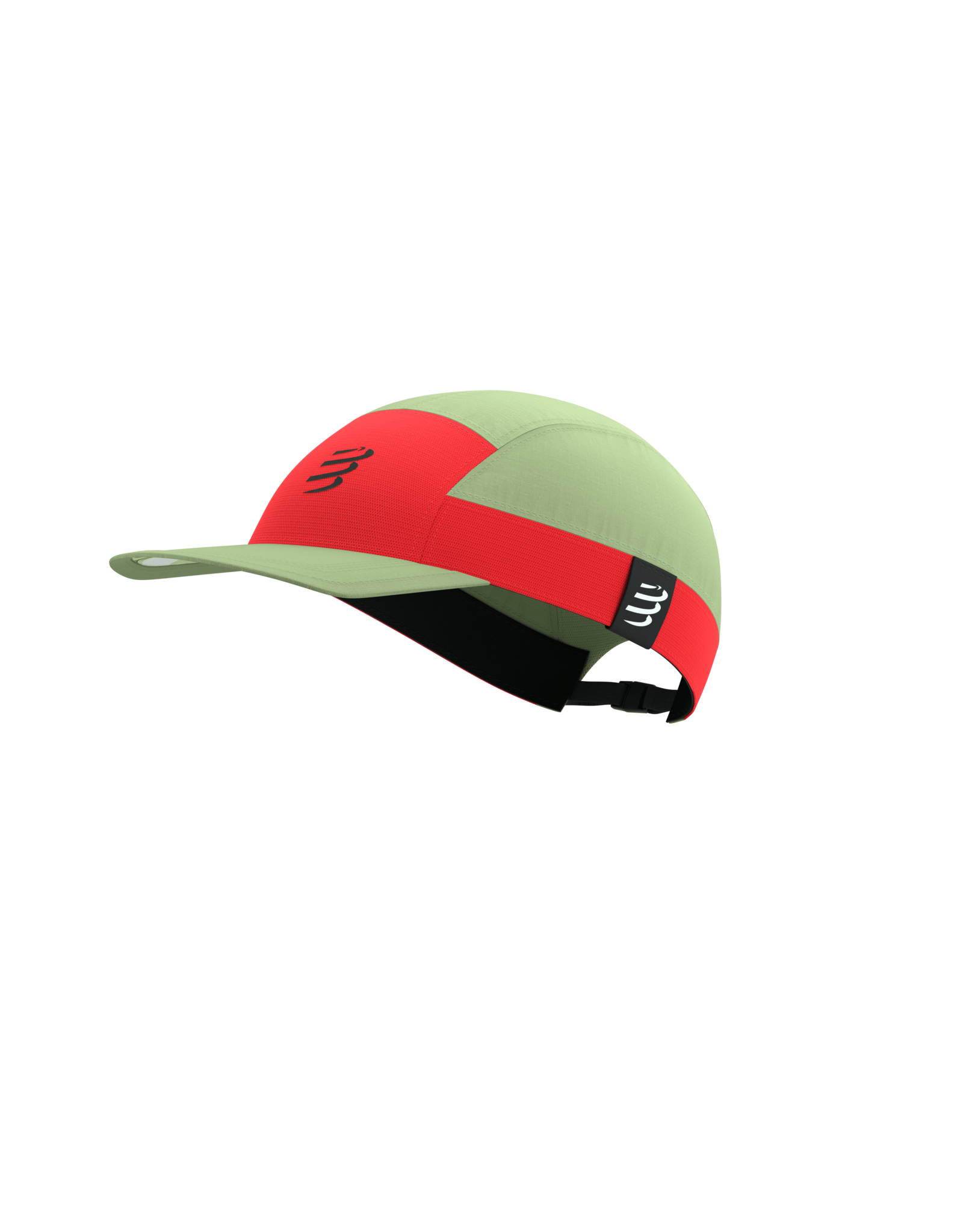 Compressport 5 Panel Light Cap - Nile/Fluo Red