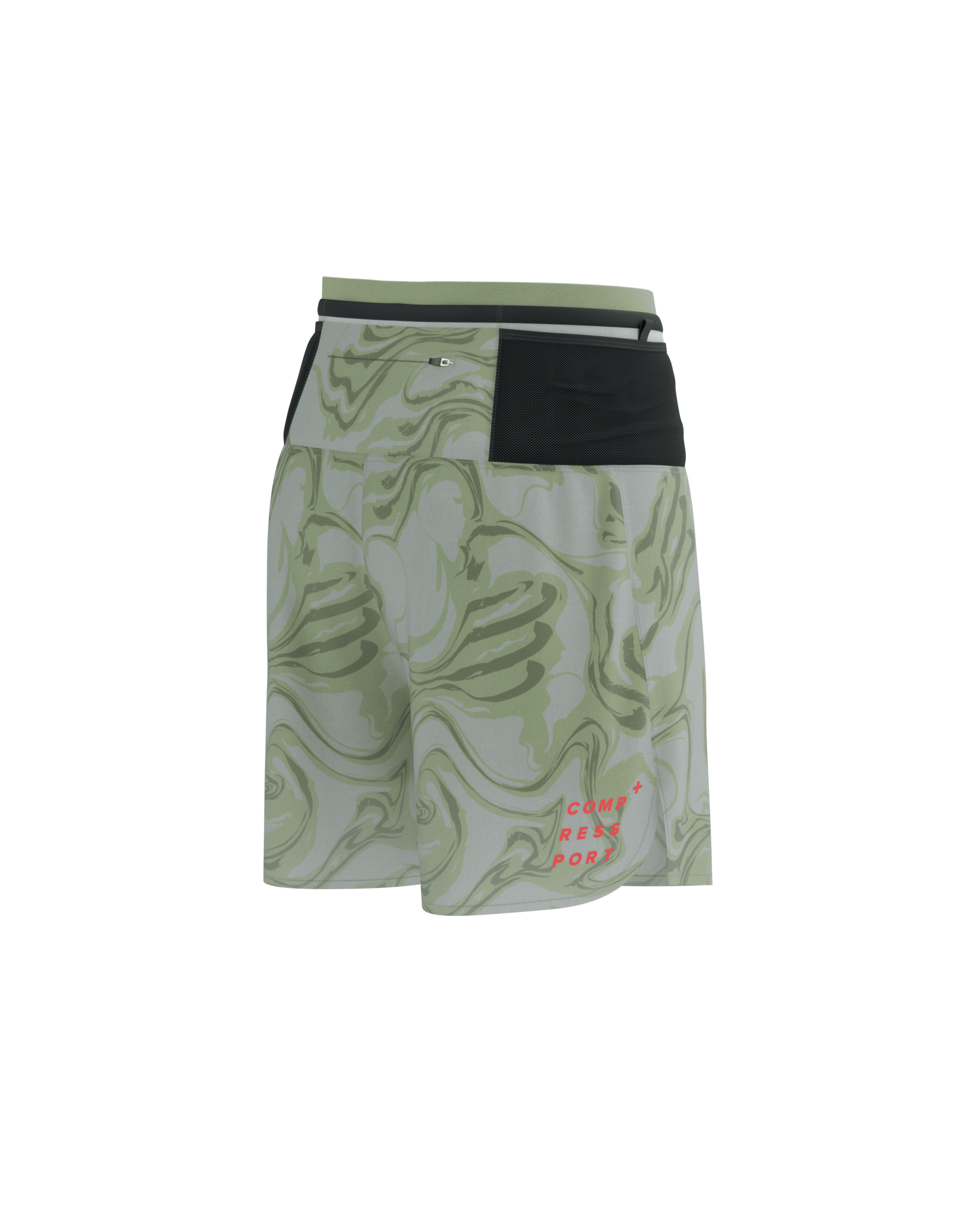 Compressport Trail Racing 2-In-1 Short M - Green Camo