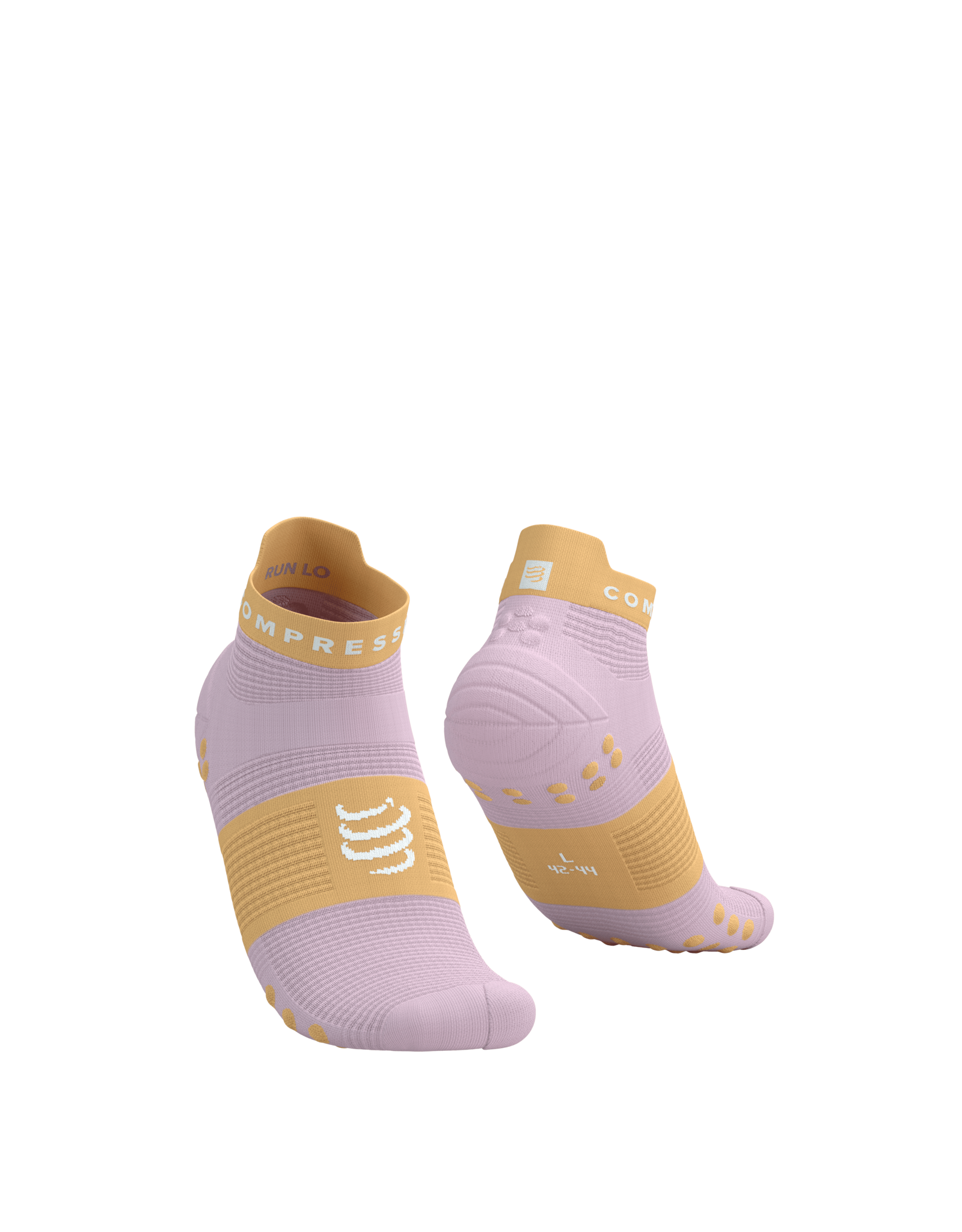 Compressport Pro Racing Socks V4.0 Run Low - Roseate/Buff Orange