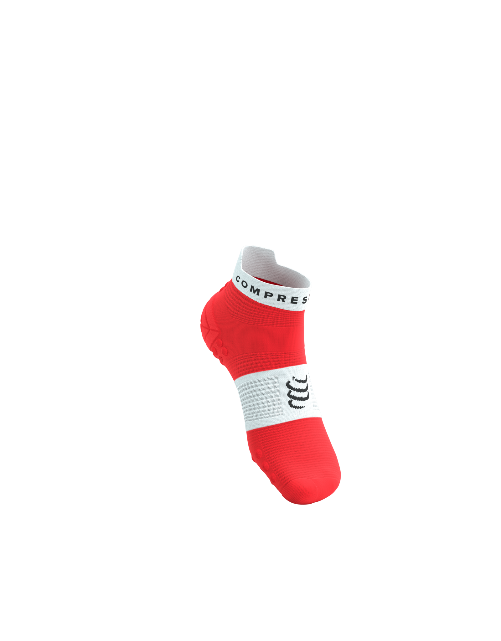 Compressport Pro Racing Socks V4.0 Run Low - Fluo Red/White