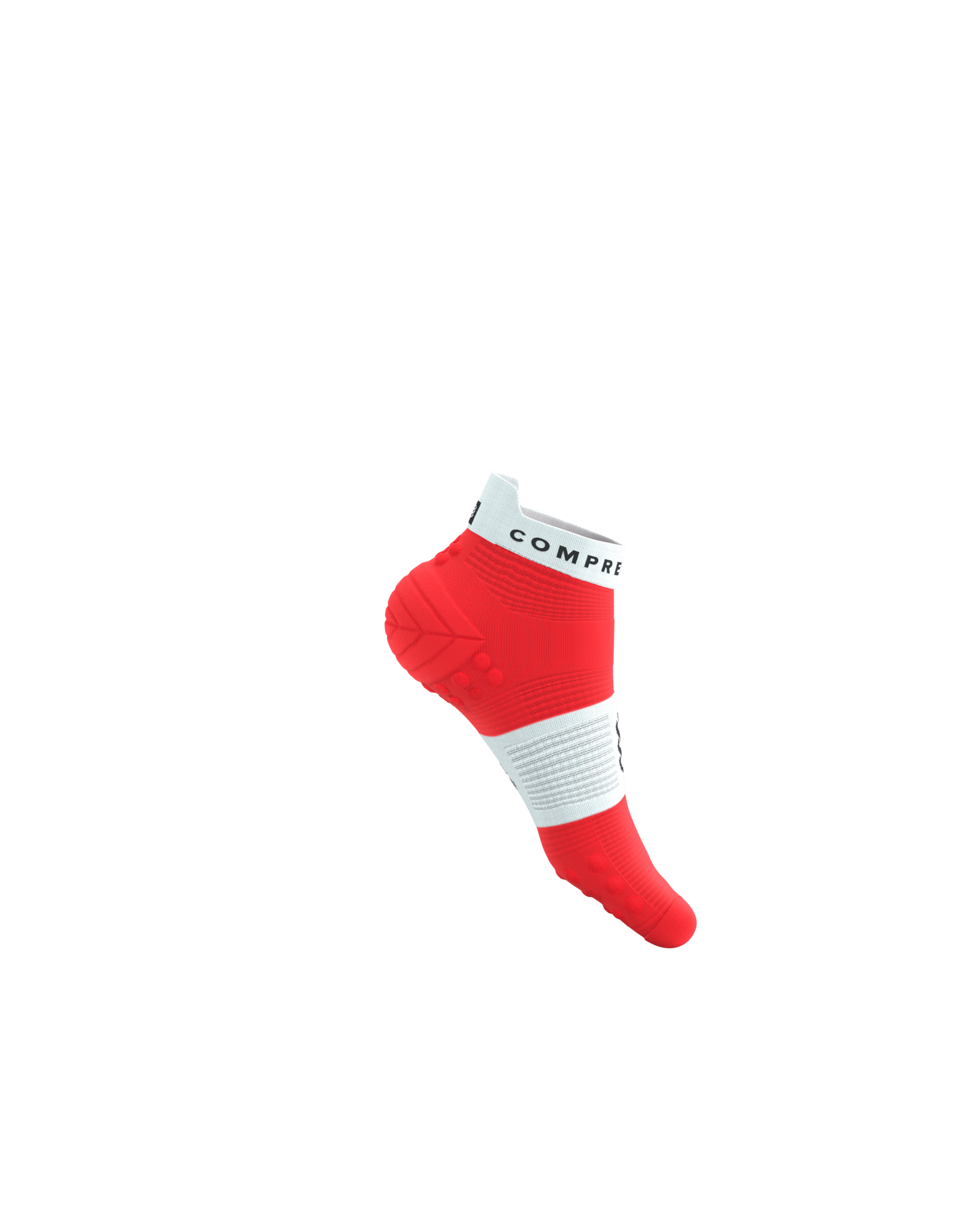 Compressport Pro Racing Socks V4.0 Run Low - Fluo Red/White