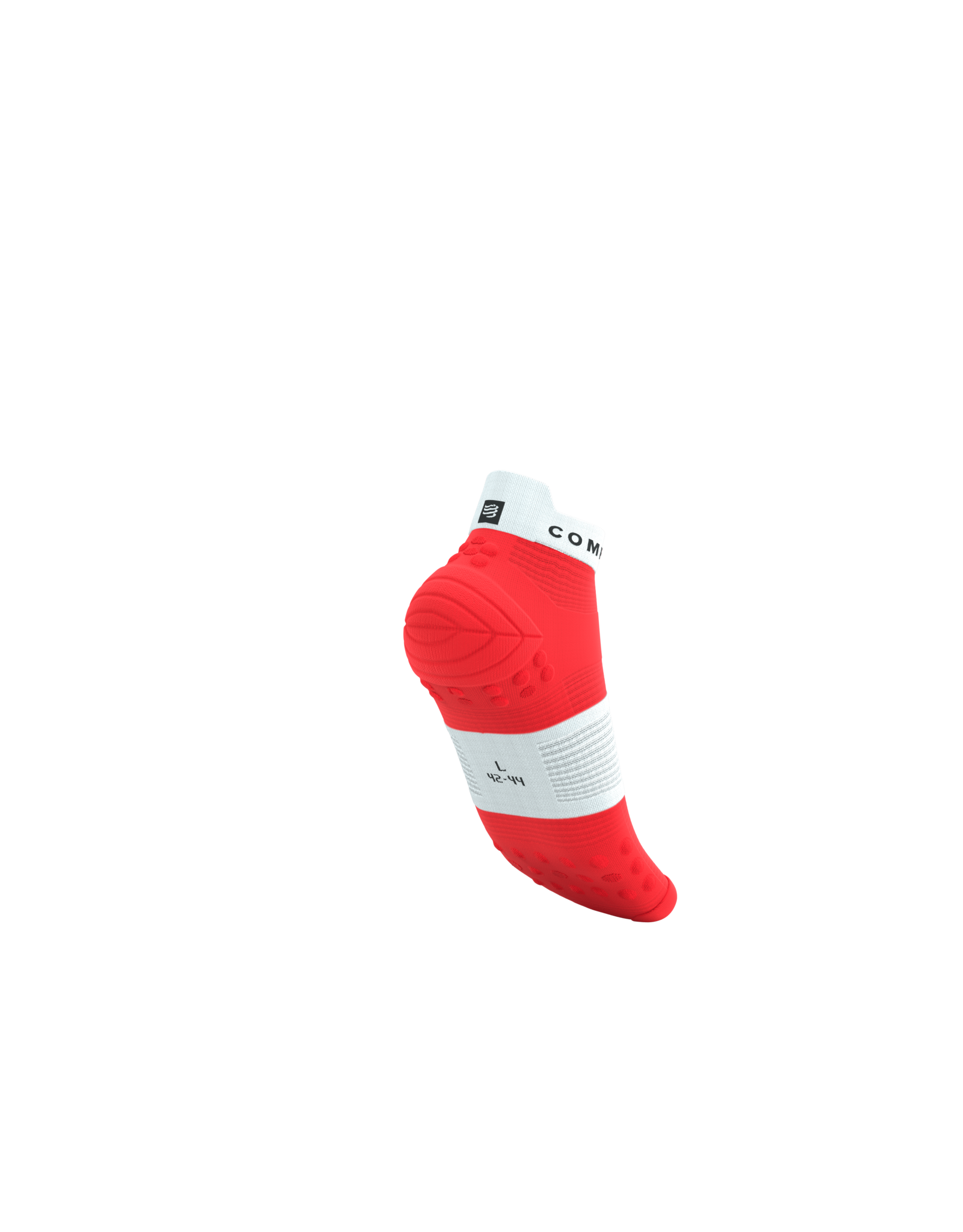 Compressport Pro Racing Socks V4.0 Run Low - Fluo Red/White
