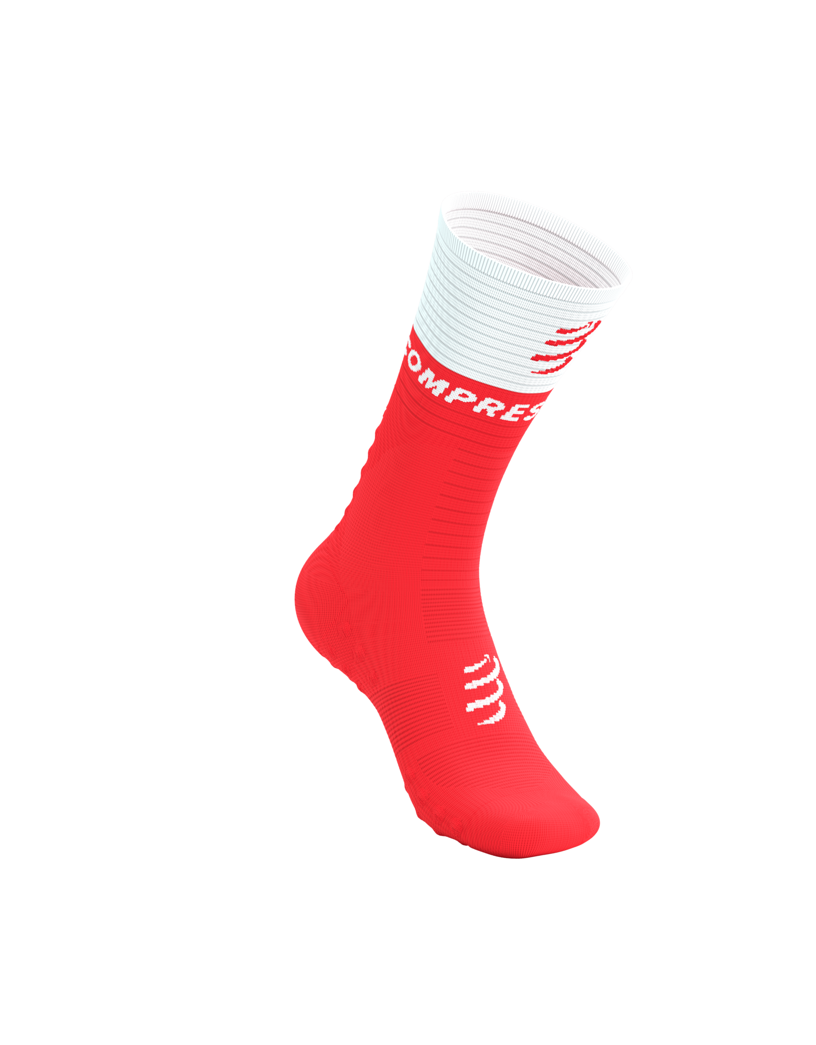 Compressport Mid Compression Socks V2.0 - Fluo Red/White