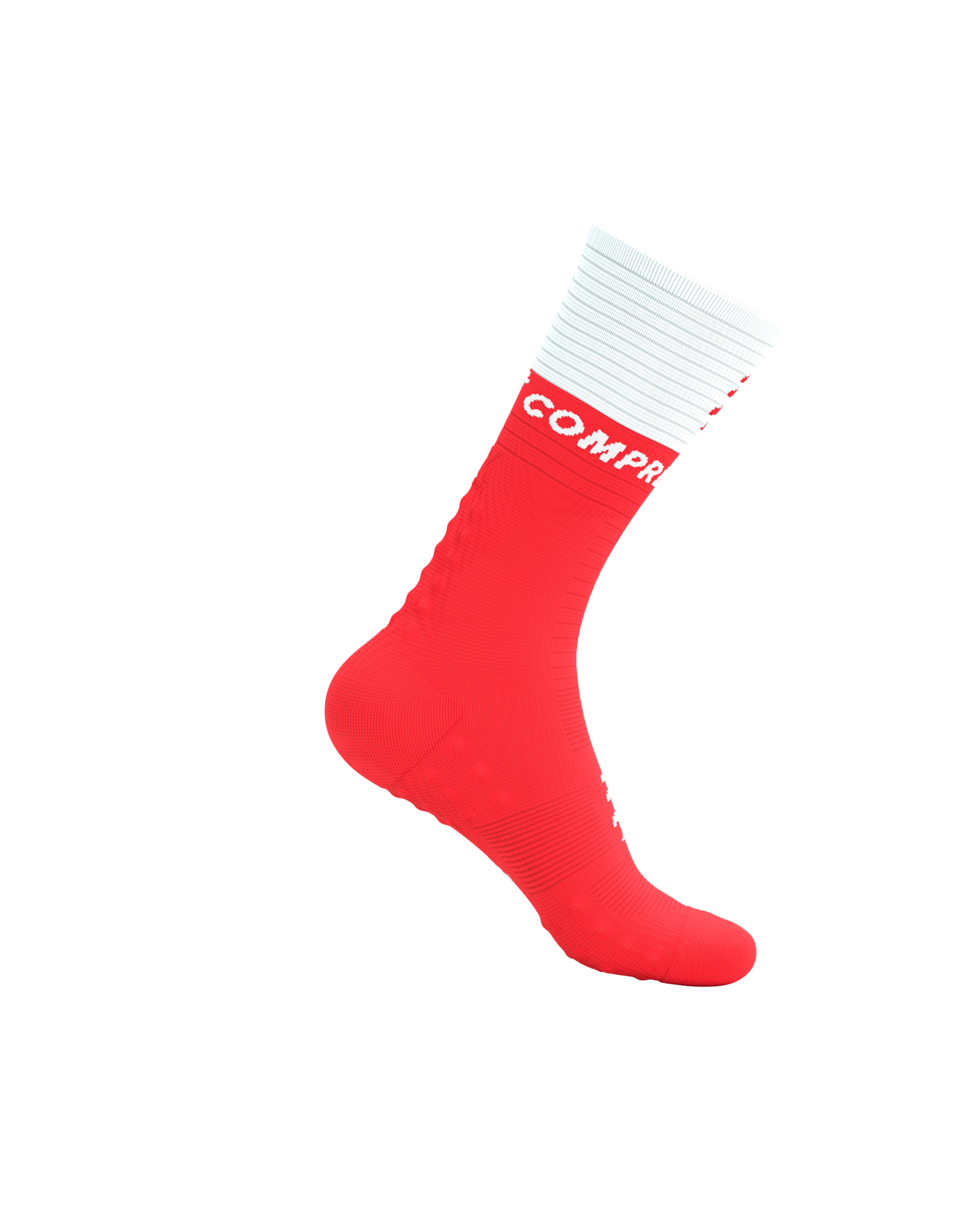 Compressport Mid Compression Socks V2.0 - Fluo Red/White