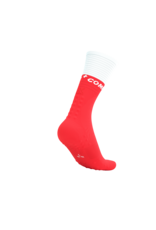 Compressport Mid Compression Socks V2.0 - Fluo Red/White