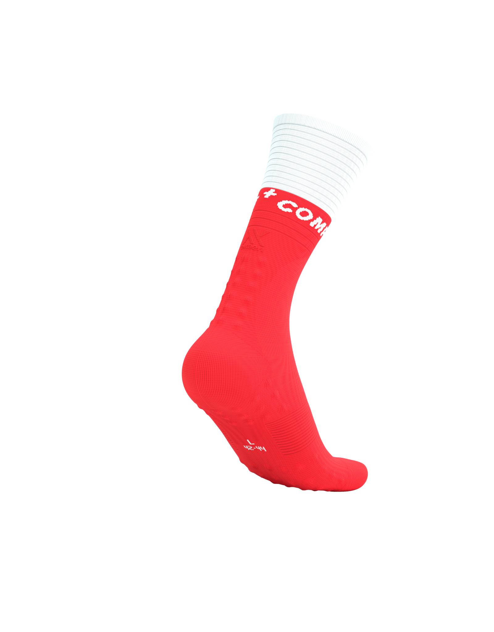 Compressport Mid Compression Socks V2.0 - Fluo Red/White