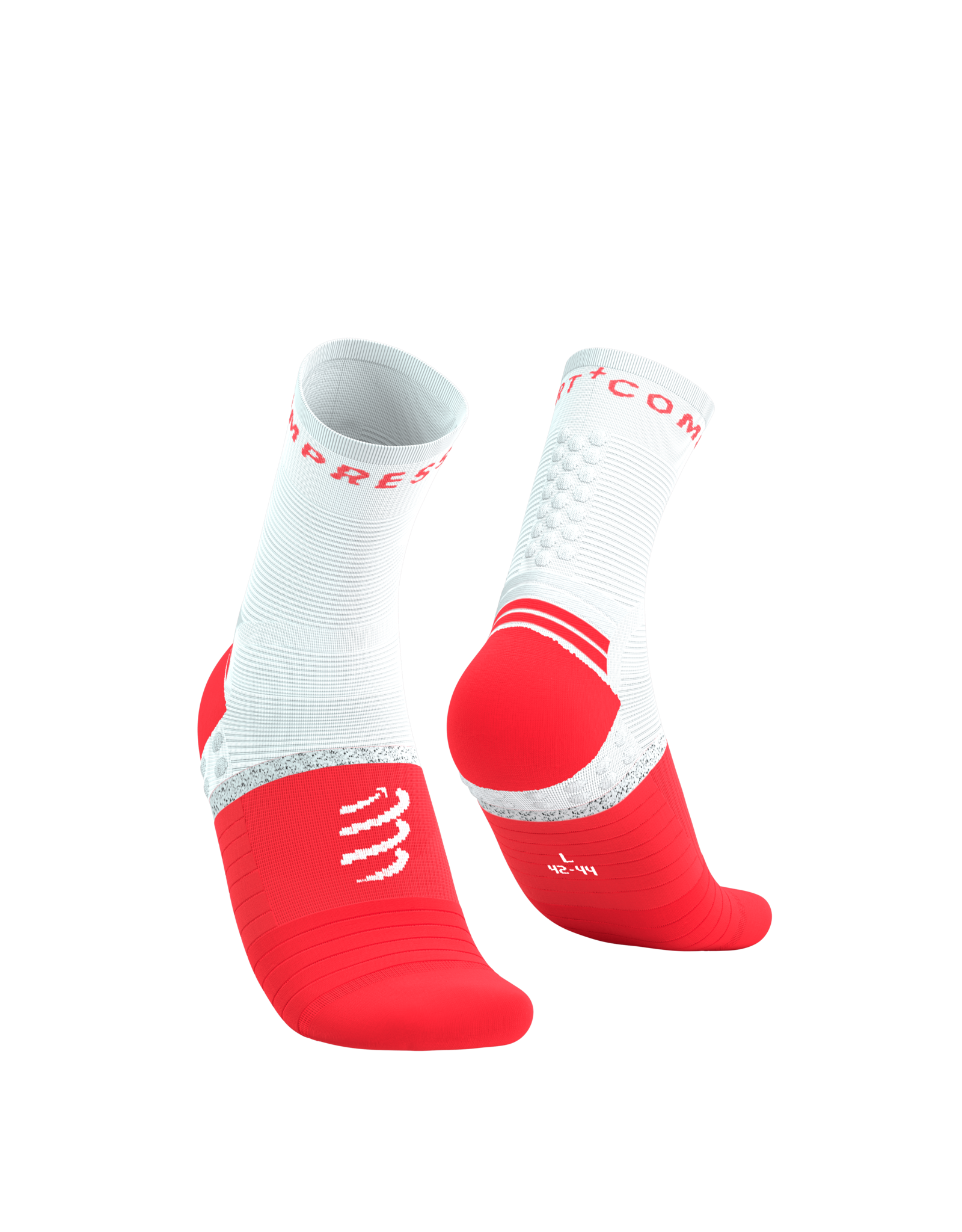 Compressport Pro Marathon Socks V2.0 - Fluo Red/White