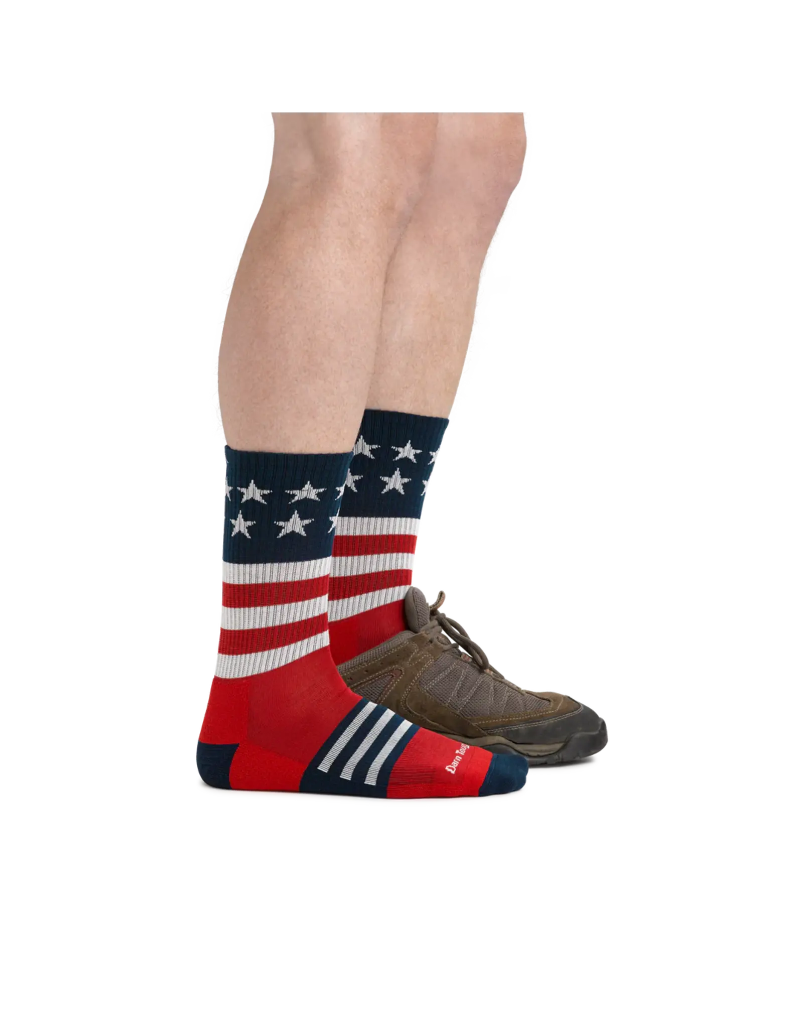 Darn Tough Captain Stripe Micro Crew Lightweight with Cushion - Stars and Stripes