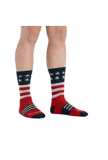 Darn Tough Captain Stripe Micro Crew Lightweight with Cushion - Stars and Stripes