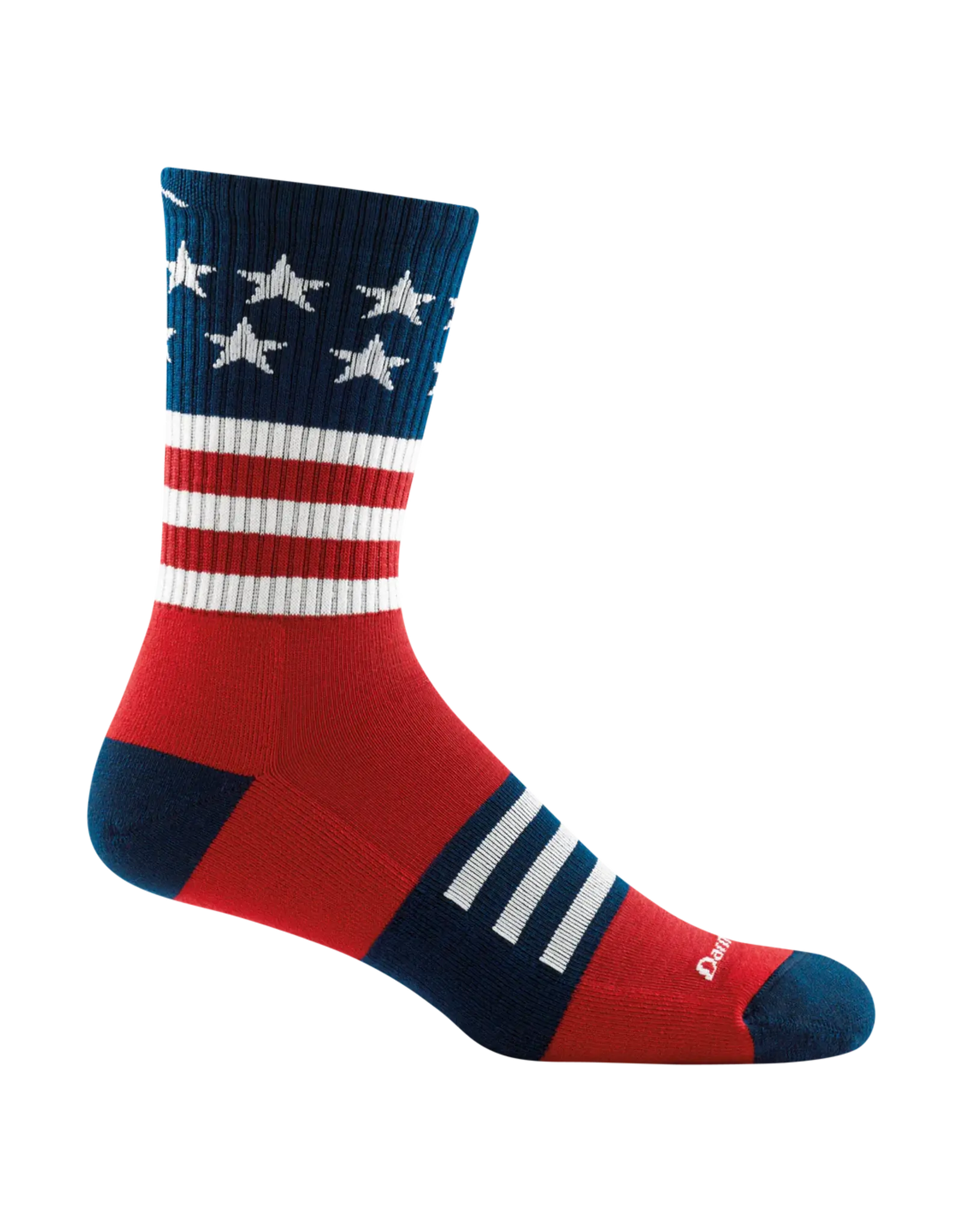 Darn Tough Captain Stripe Micro Crew Lightweight with Cushion - Stars and Stripes
