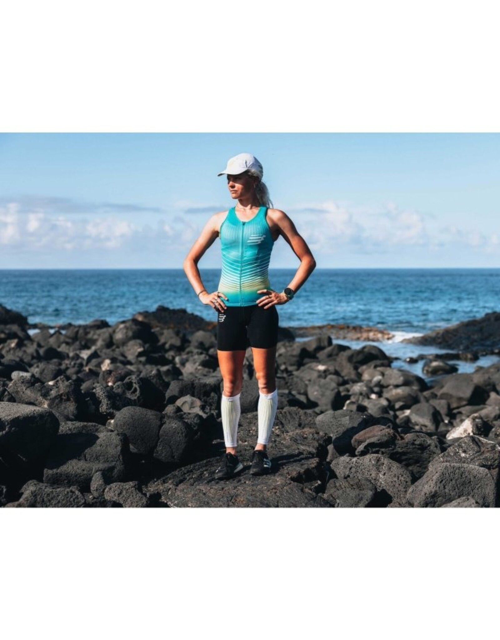 Compressport Tri Postural Aero Tank Top W - Columbia/Evening Primrose