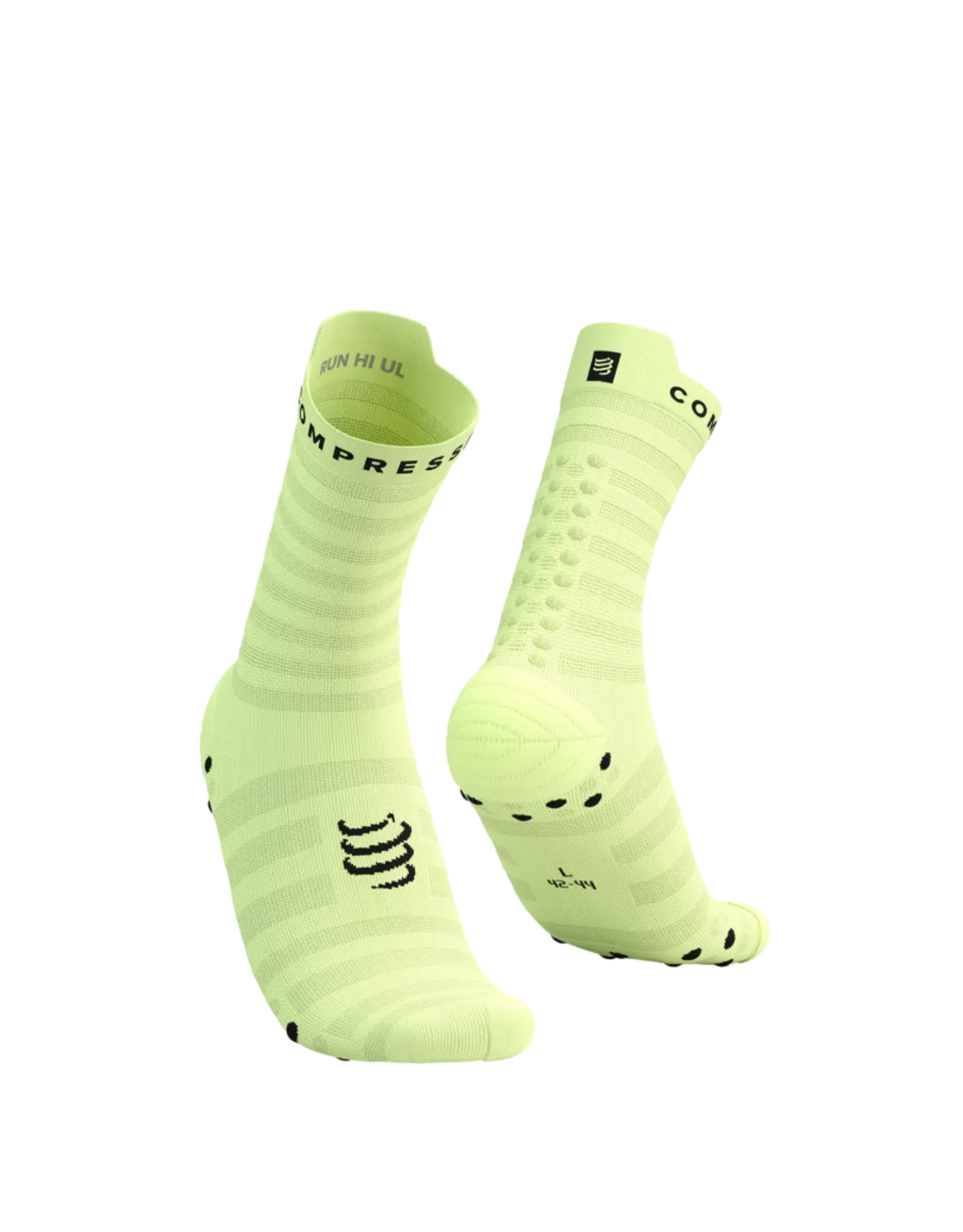 Compressport Pro Racing Socks V4.0 Ultralight Run High - Shadow Lime/Black