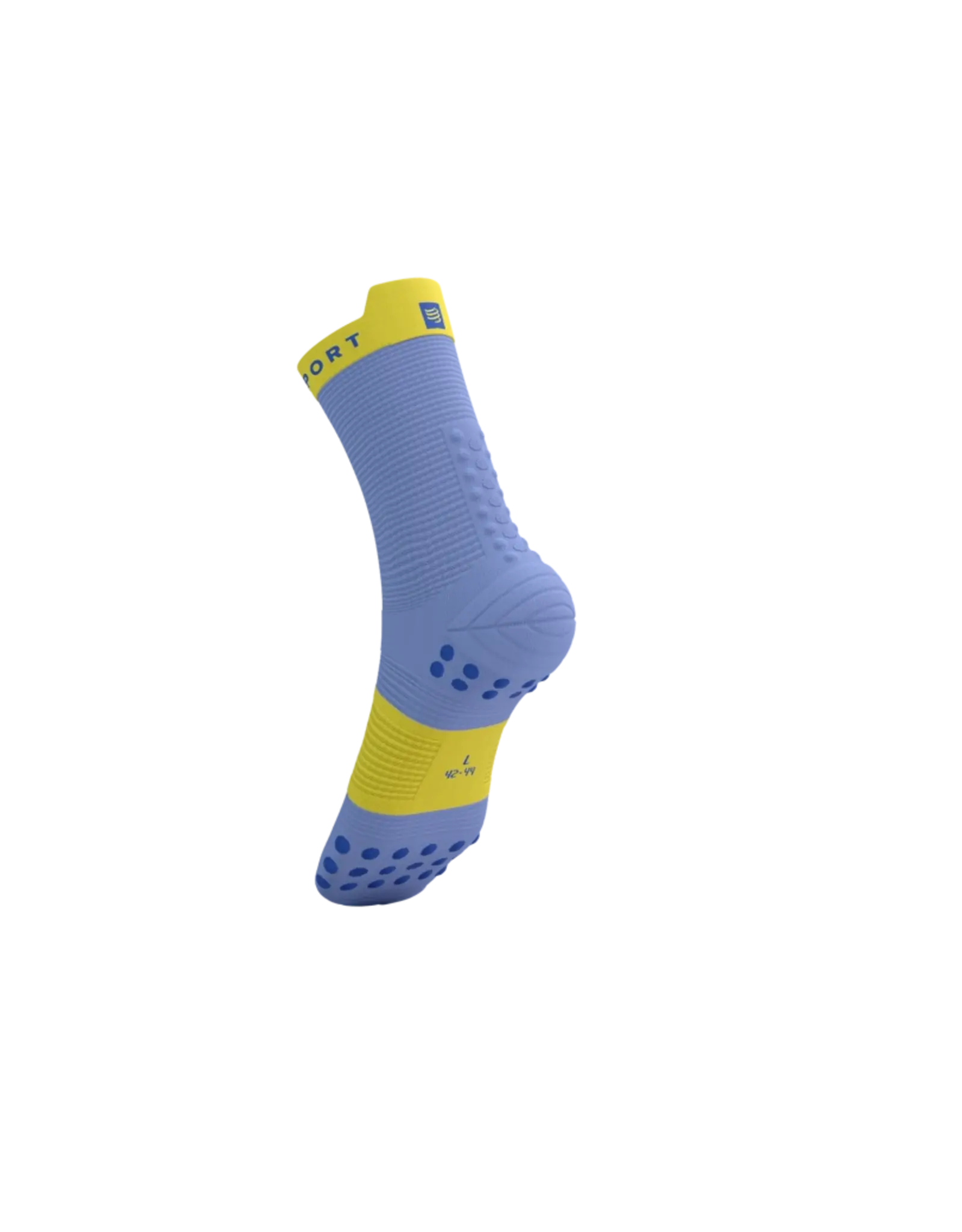 Compressport Pro Racing Socks V4.0 Run High - Jacaranda/Maize