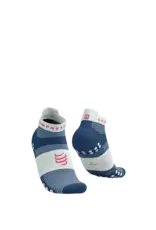 Compressport Pro Racing Socks V4.0 Run Low - Blues/Sugar