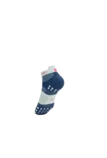 Compressport Pro Racing Socks V4.0 Run Low - Blues/Sugar