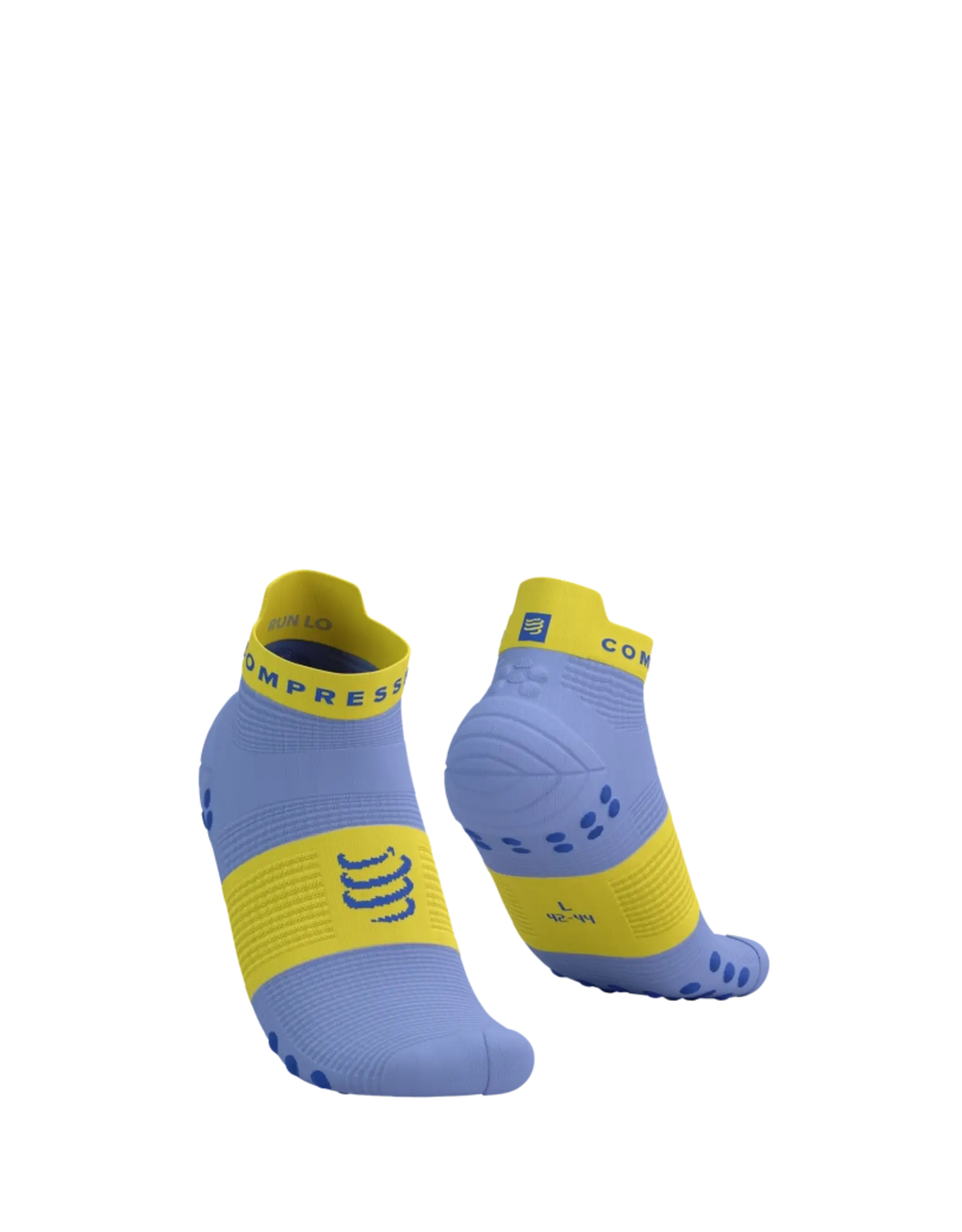 Compressport Pro Racing Socks V4.0 Run Low - Jacaranda/Maize